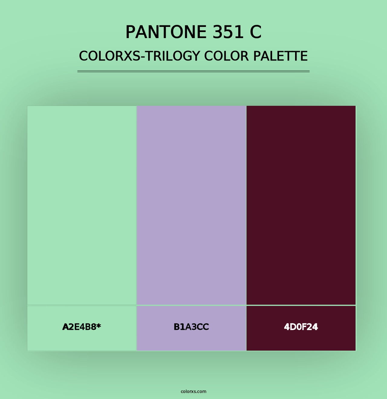 PANTONE 351 C - Colorxs Trilogy Palette