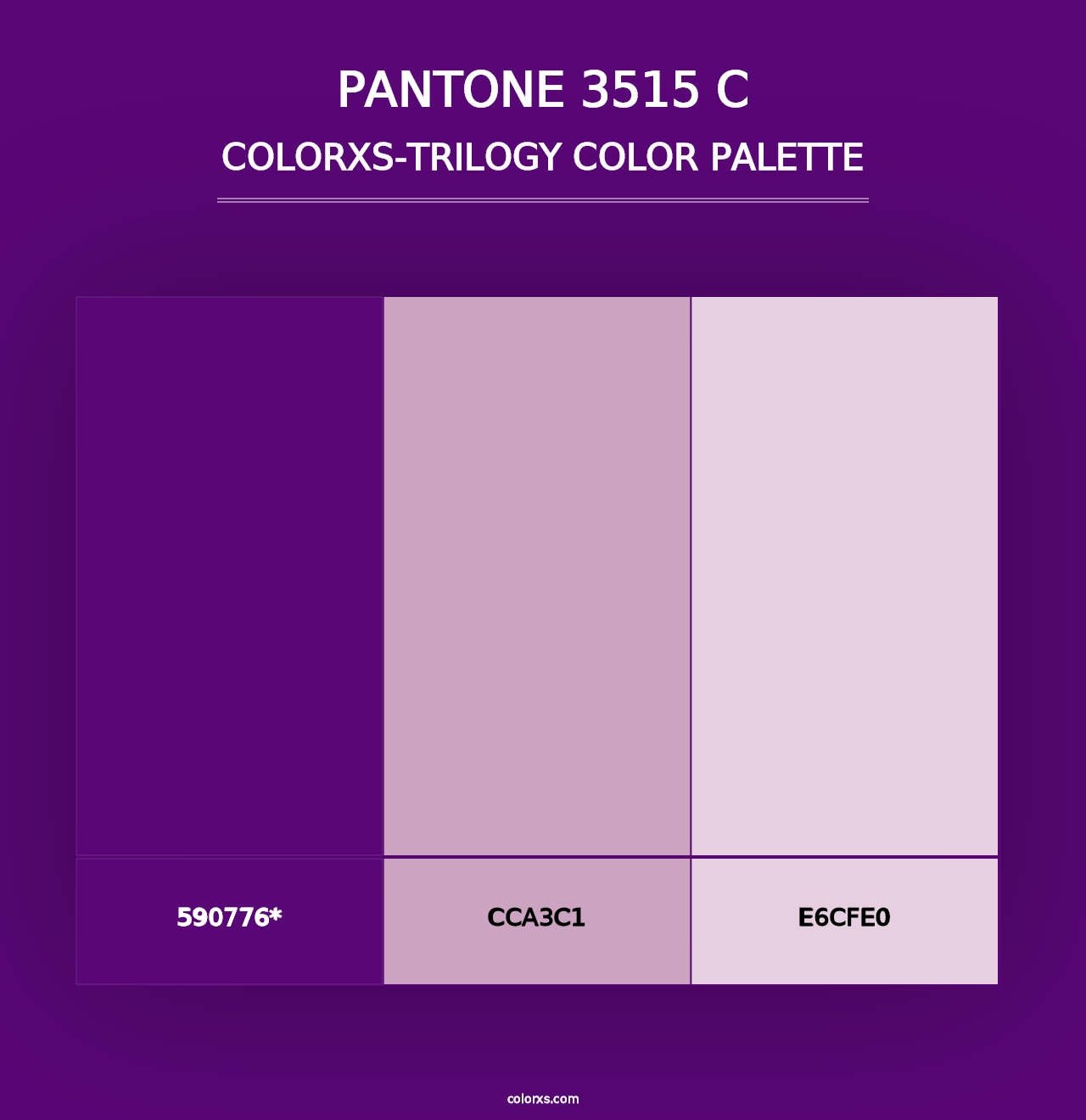 PANTONE 3515 C - Colorxs Trilogy Palette