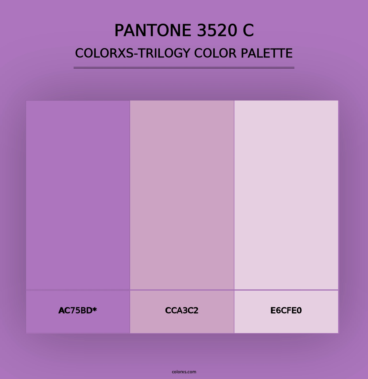 PANTONE 3520 C - Colorxs Trilogy Palette