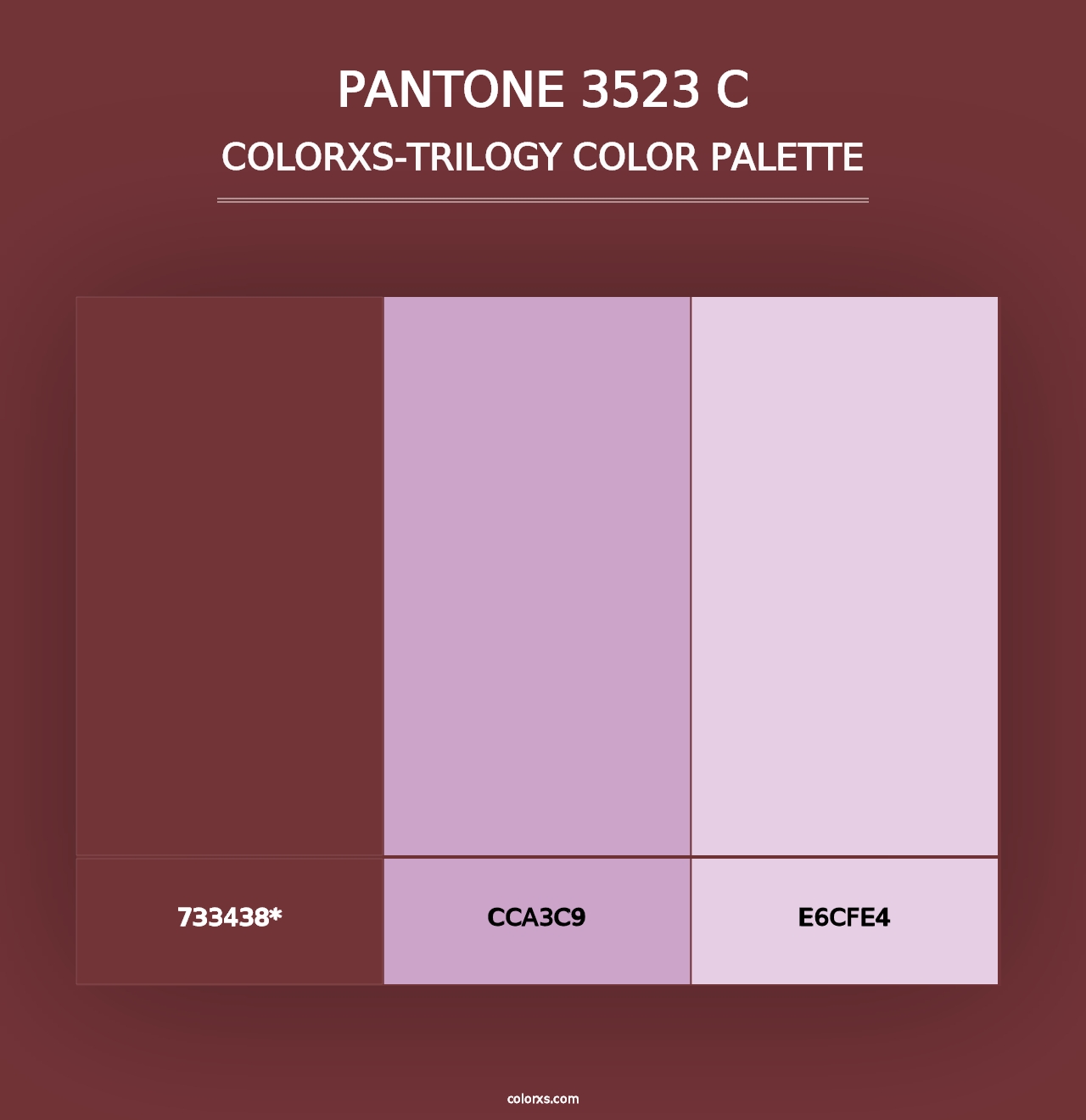 PANTONE 3523 C - Colorxs Trilogy Palette