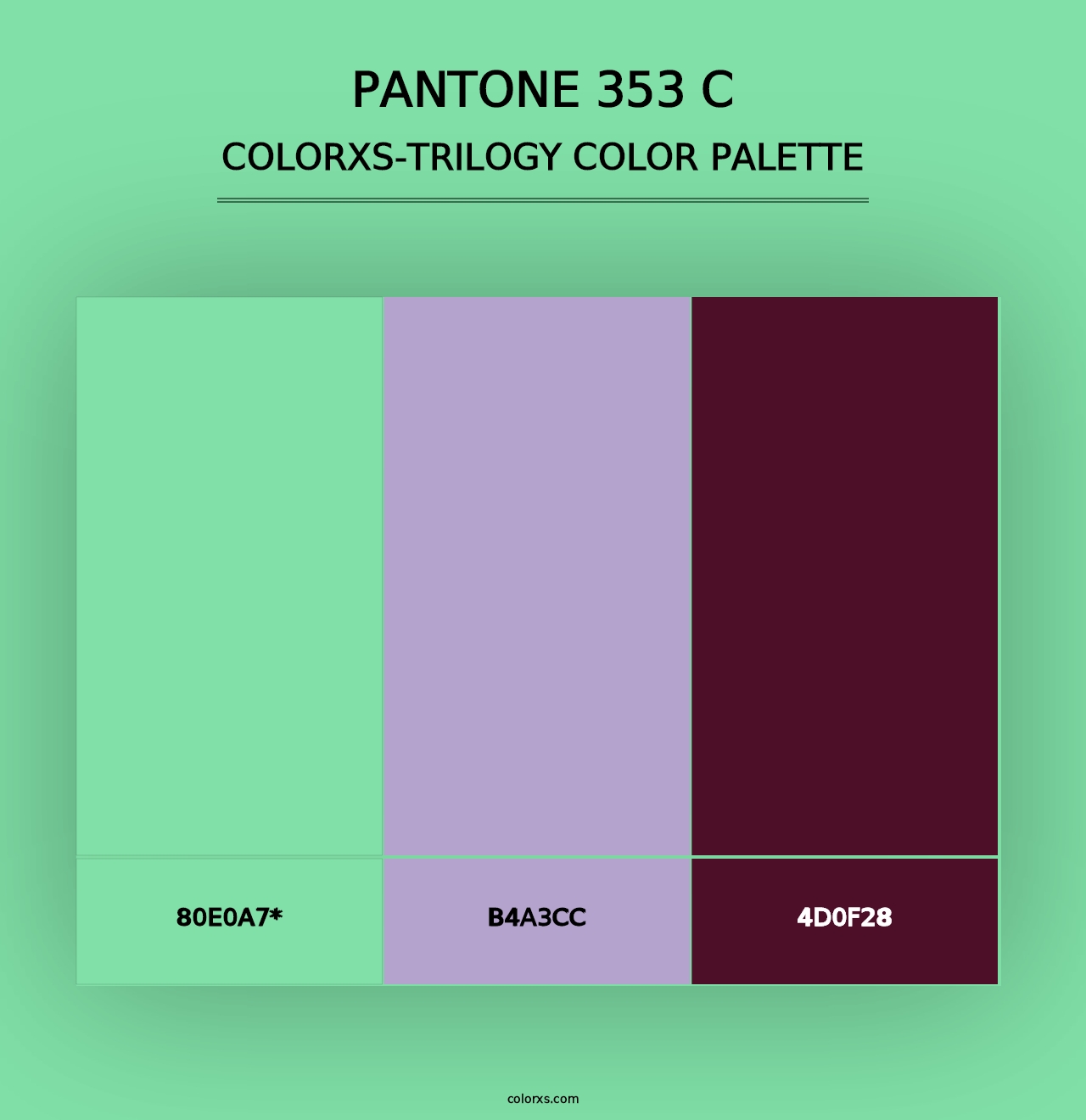 PANTONE 353 C - Colorxs Trilogy Palette