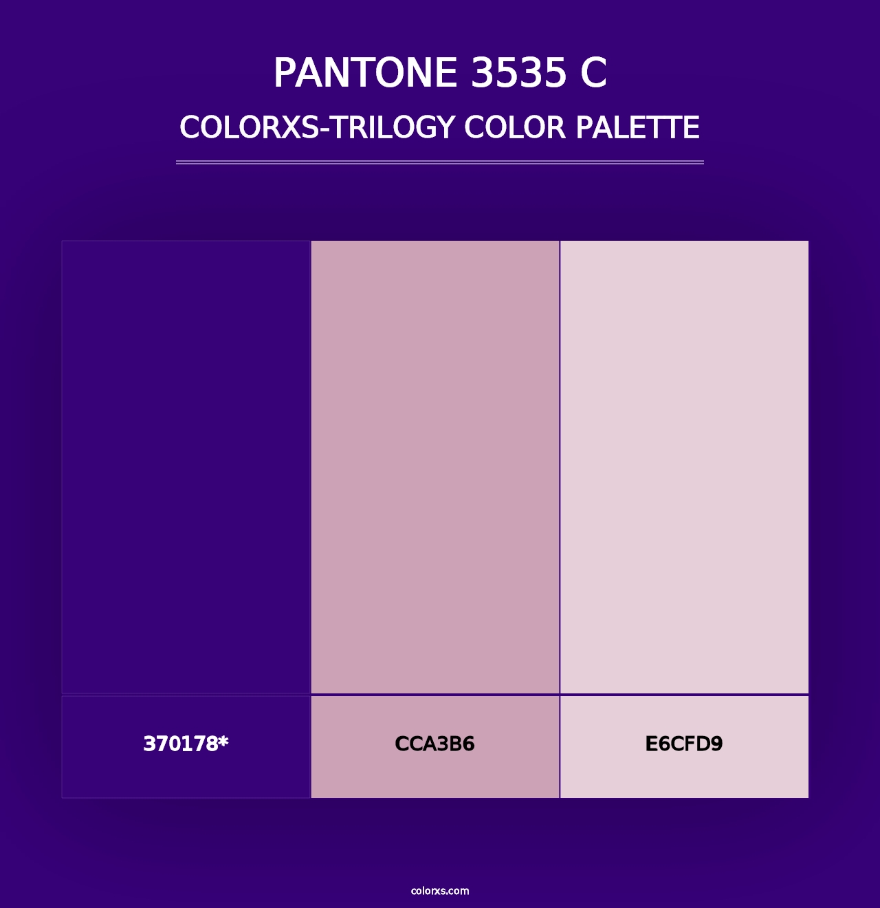 PANTONE 3535 C - Colorxs Trilogy Palette