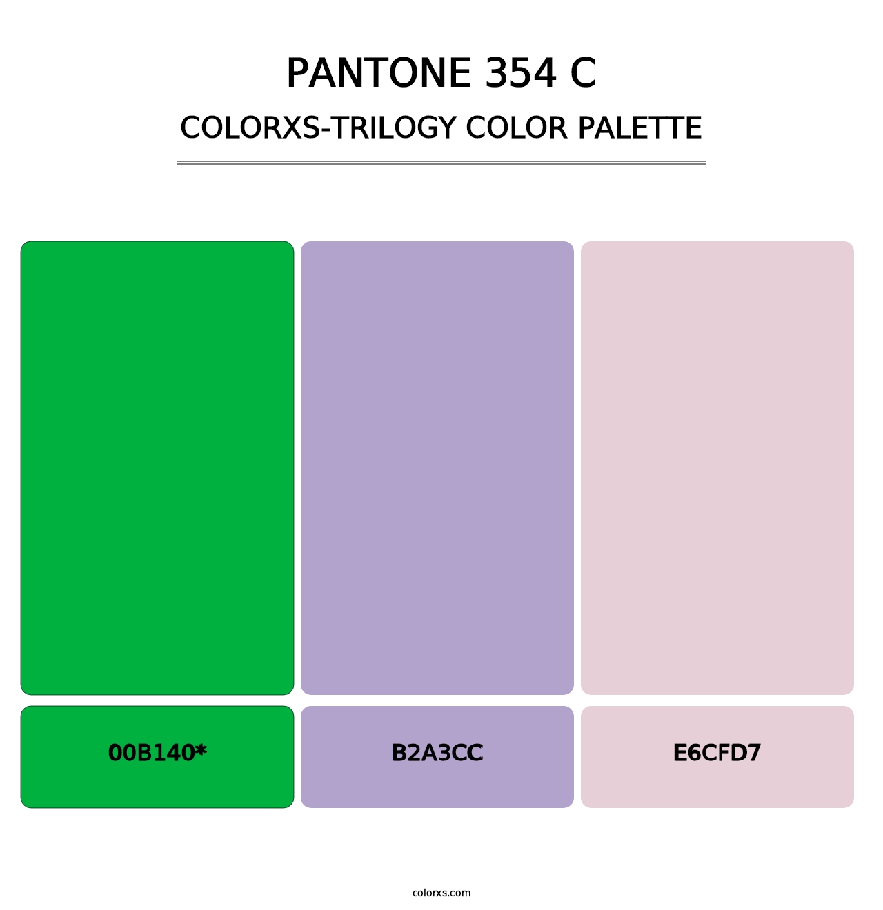 PANTONE 354 C - Colorxs Trilogy Palette