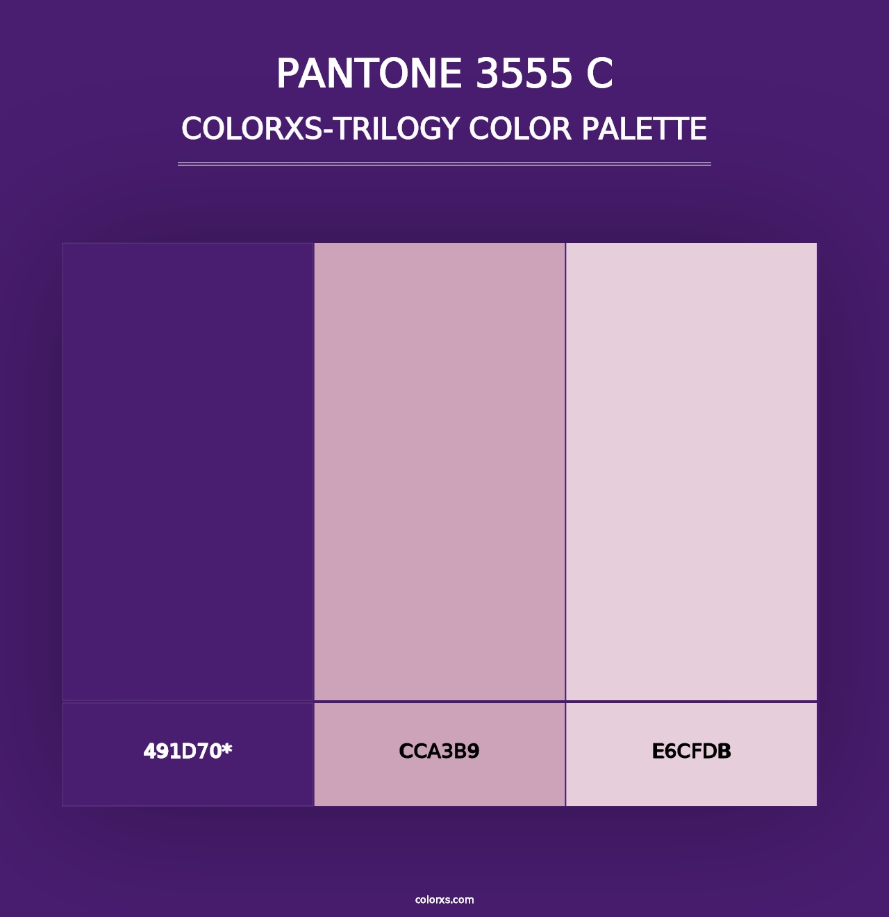 PANTONE 3555 C - Colorxs Trilogy Palette