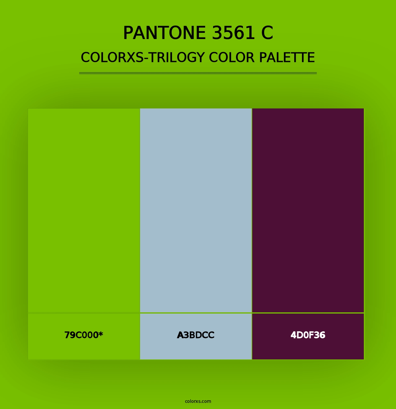 PANTONE 3561 C - Colorxs Trilogy Palette