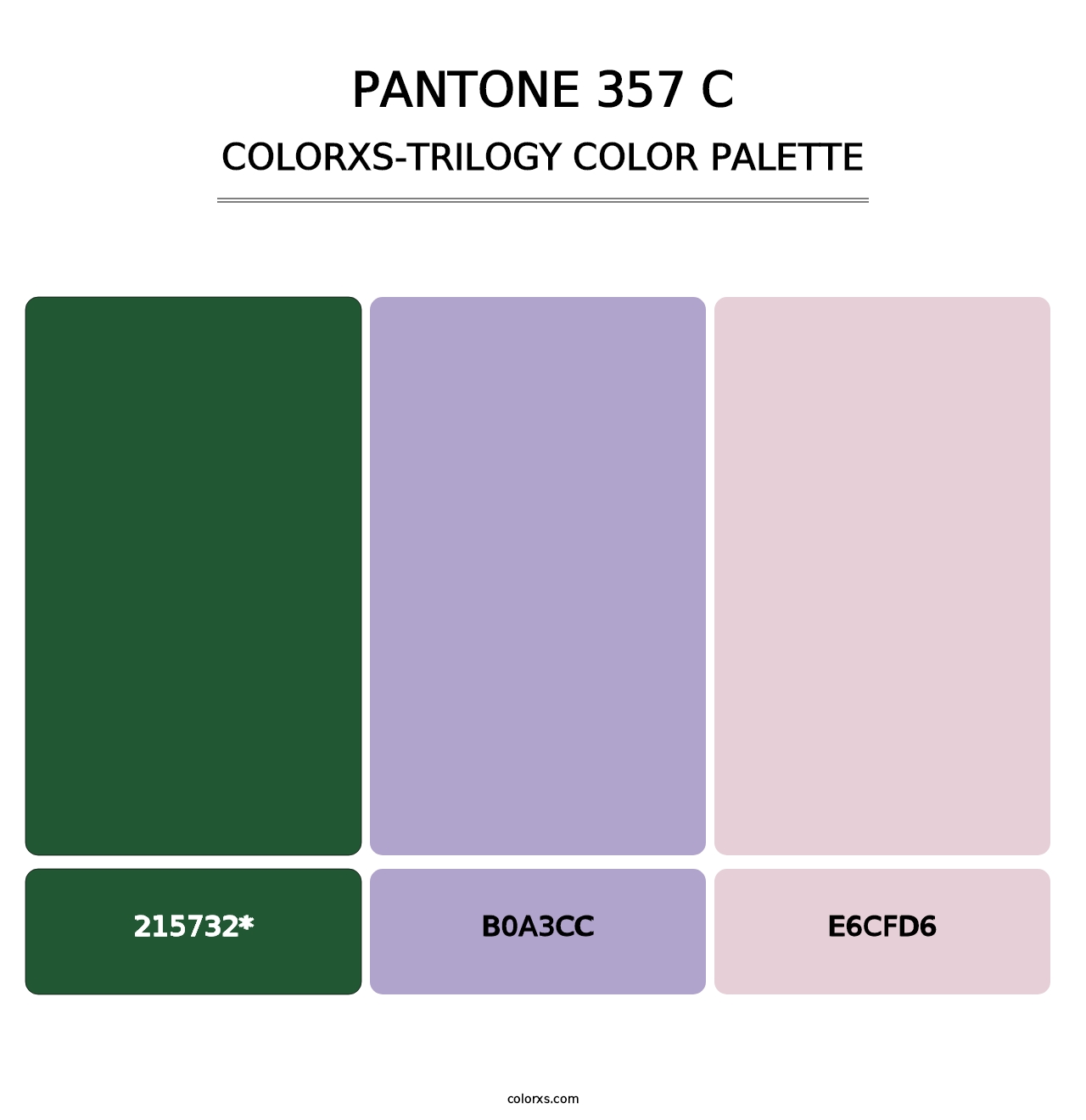 PANTONE 357 C - Colorxs Trilogy Palette