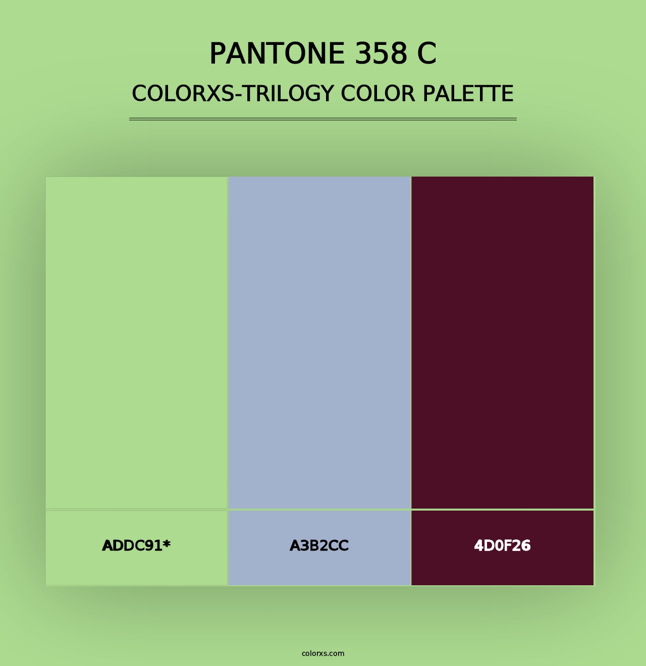 PANTONE 358 C - Colorxs Trilogy Palette