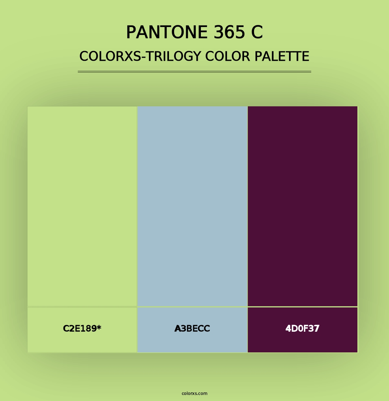 PANTONE 365 C - Colorxs Trilogy Palette