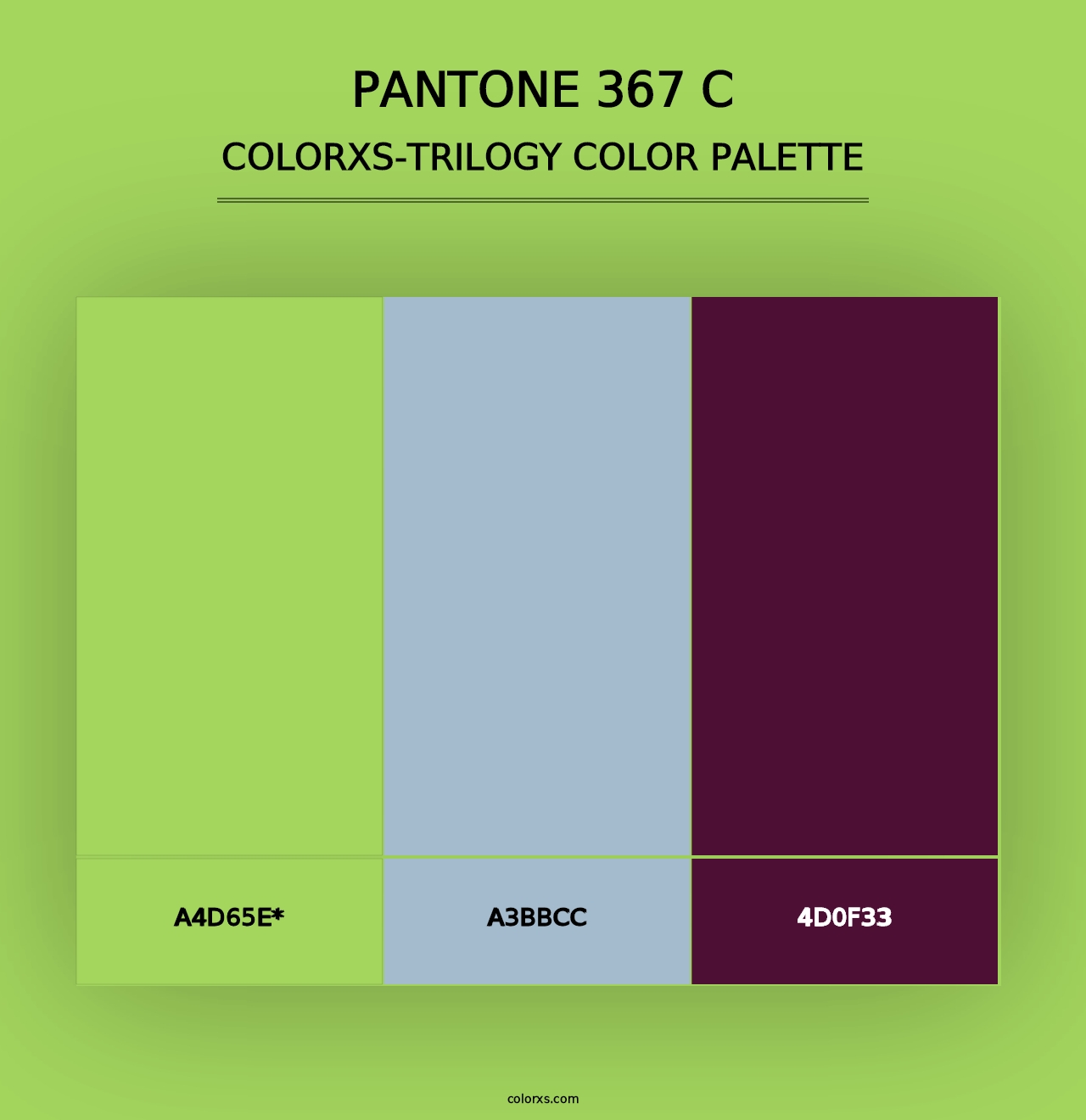 PANTONE 367 C - Colorxs Trilogy Palette