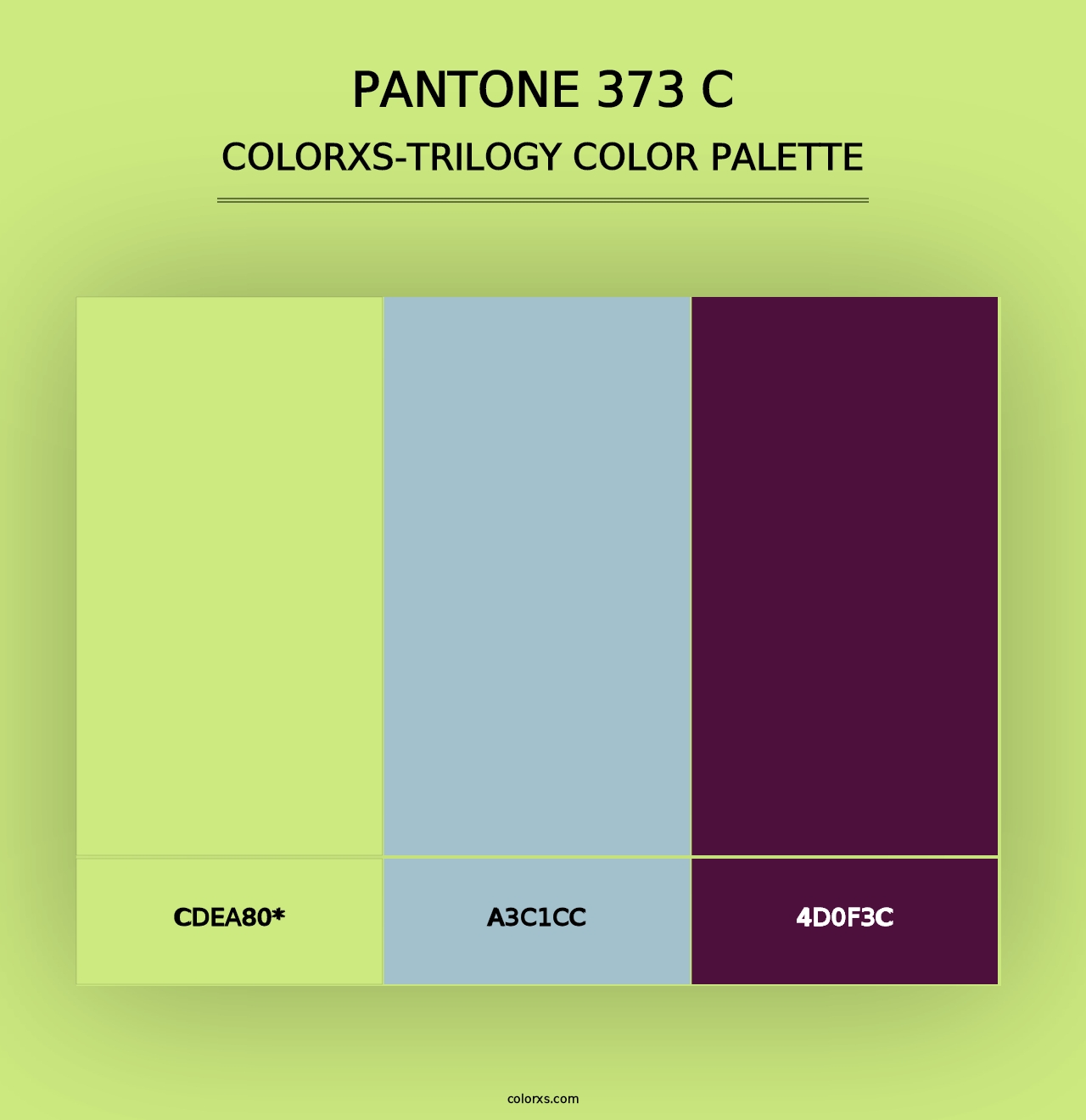 PANTONE 373 C - Colorxs Trilogy Palette