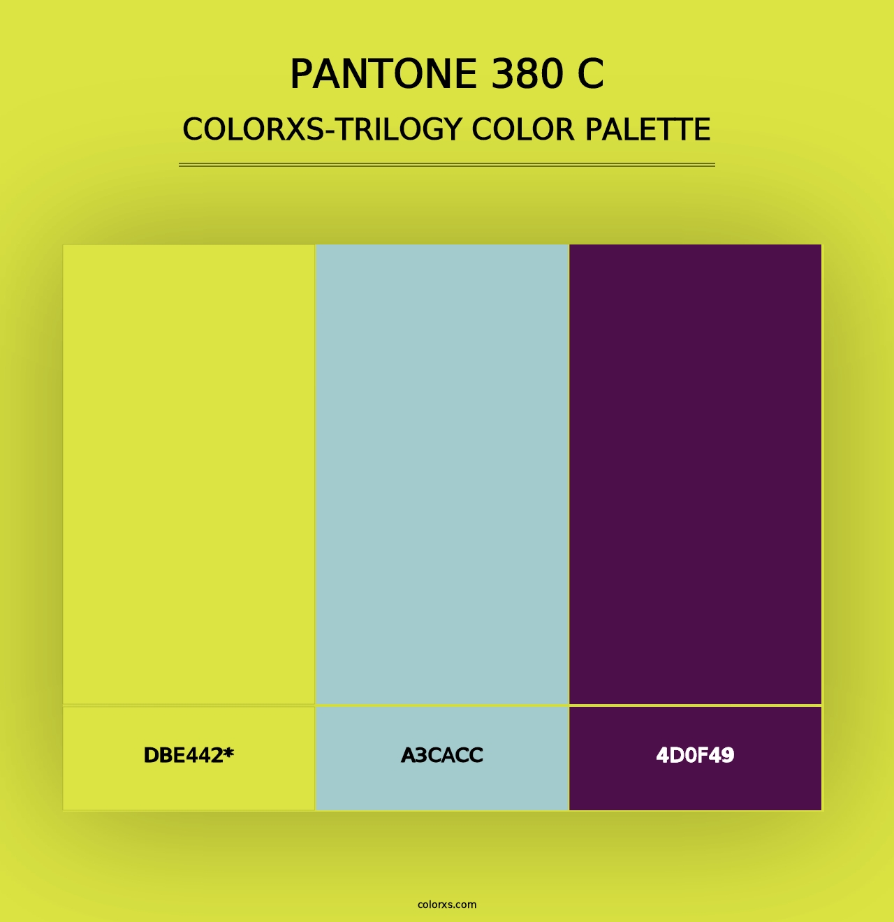 PANTONE 380 C - Colorxs Trilogy Palette