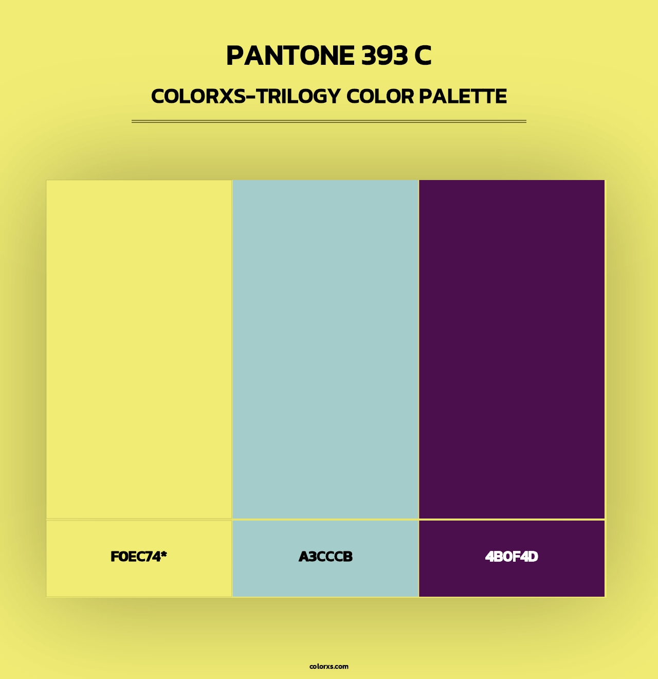 PANTONE 393 C - Colorxs Trilogy Palette