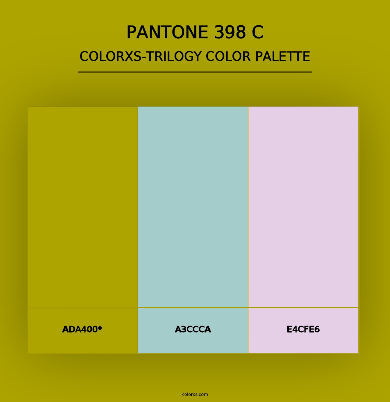 PANTONE 398 C - Colorxs Trilogy Palette