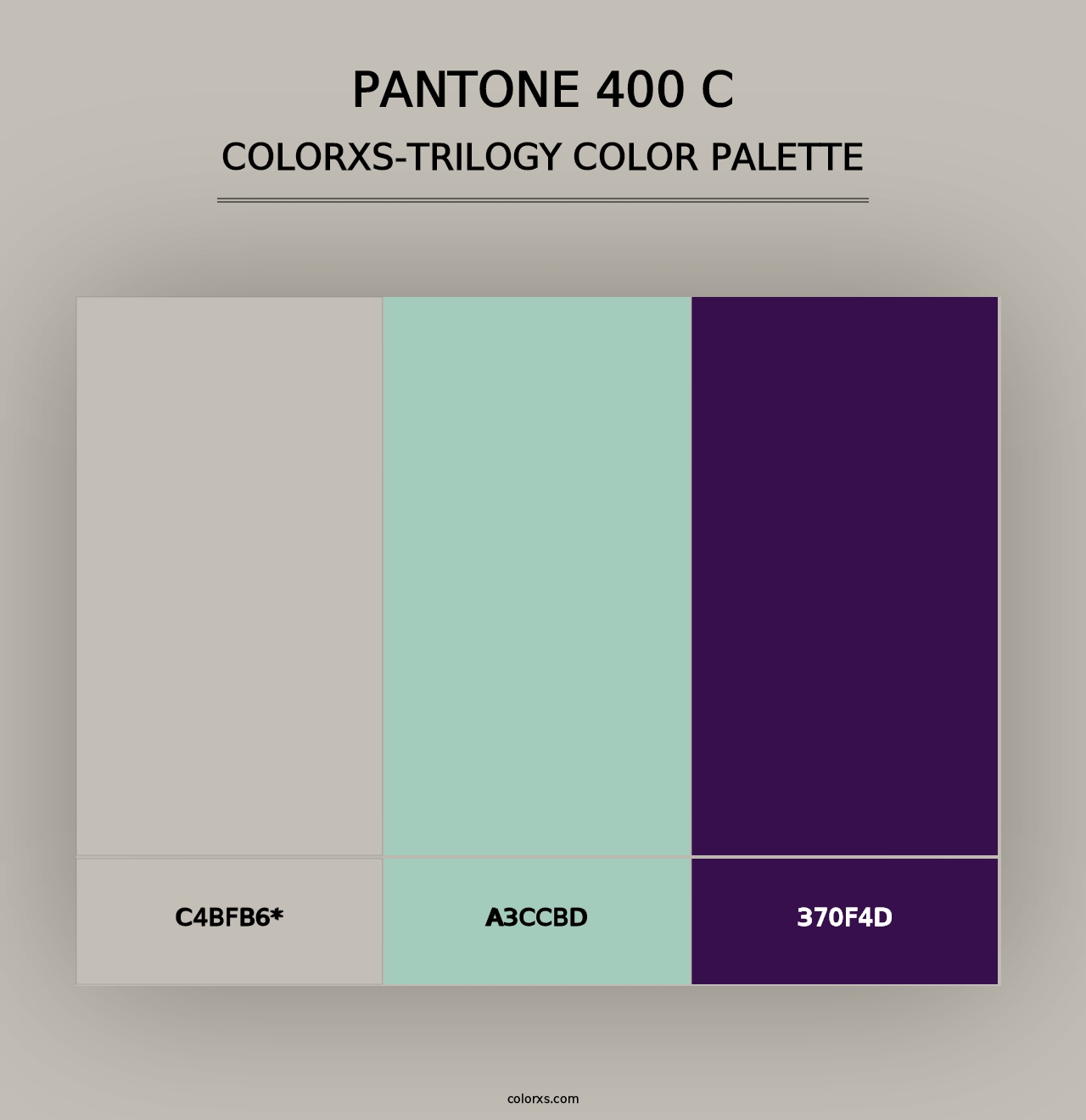 PANTONE 400 C - Colorxs Trilogy Palette