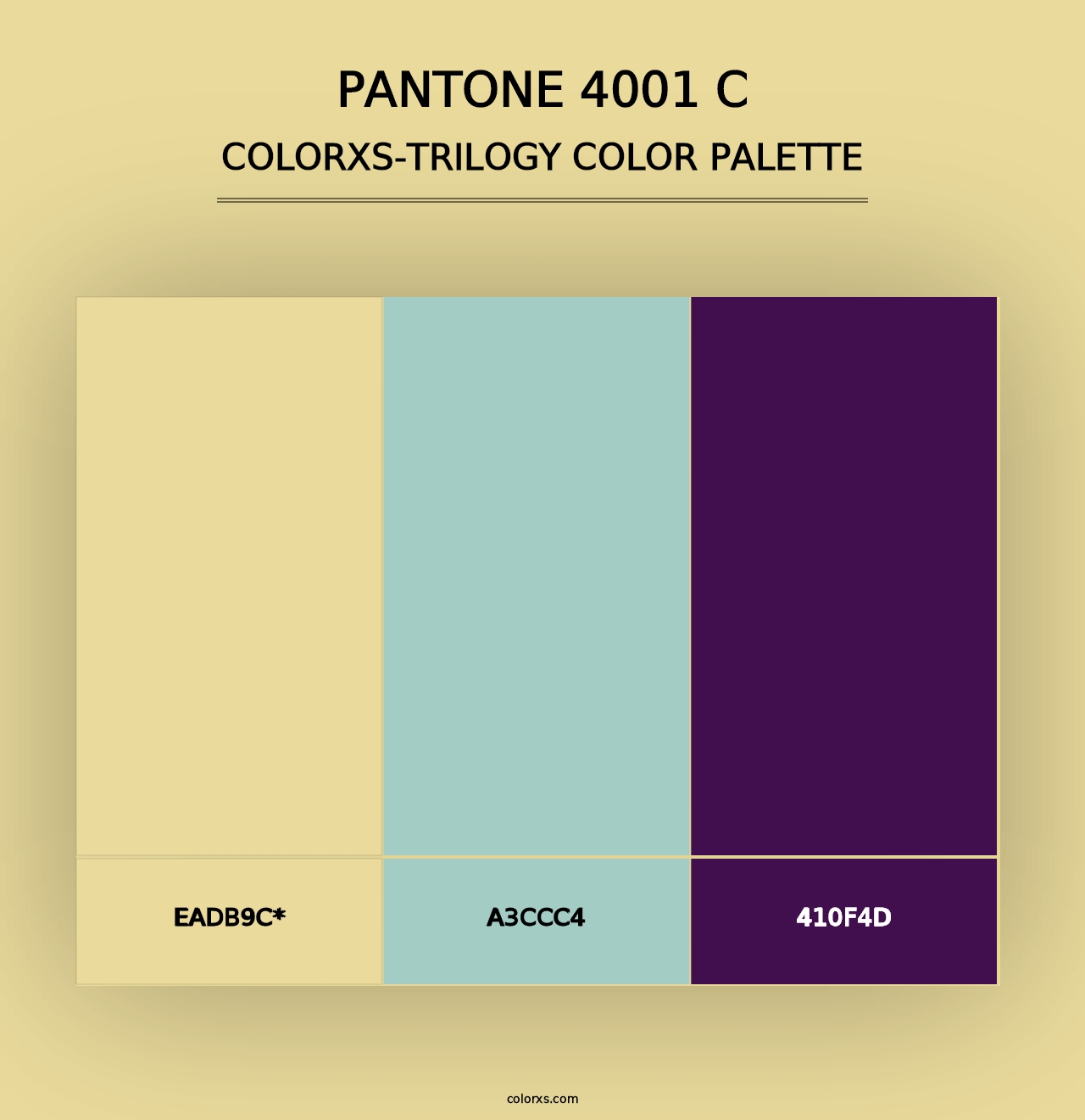 PANTONE 4001 C - Colorxs Trilogy Palette