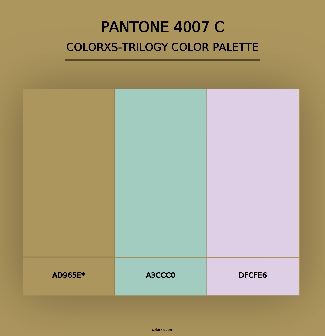 PANTONE 4007 C - Colorxs Trilogy Palette