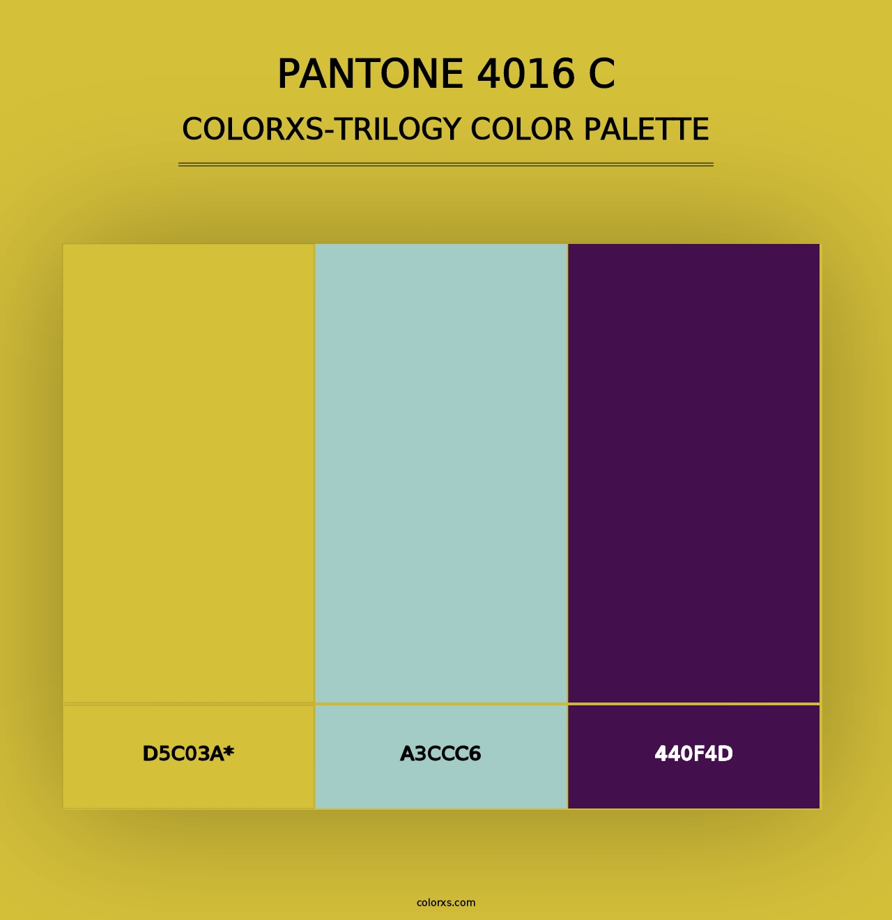 PANTONE 4016 C - Colorxs Trilogy Palette