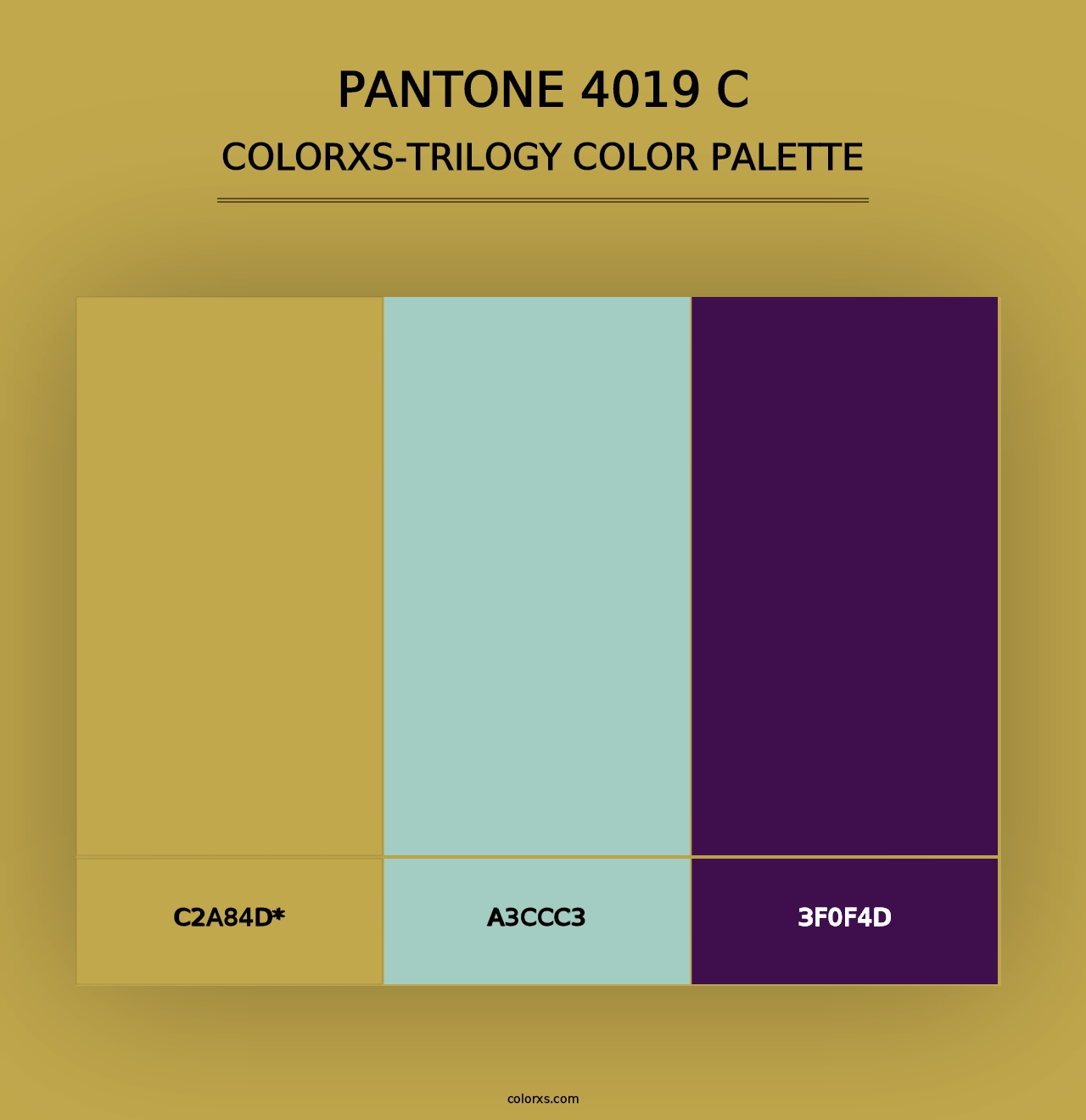 PANTONE 4019 C - Colorxs Trilogy Palette