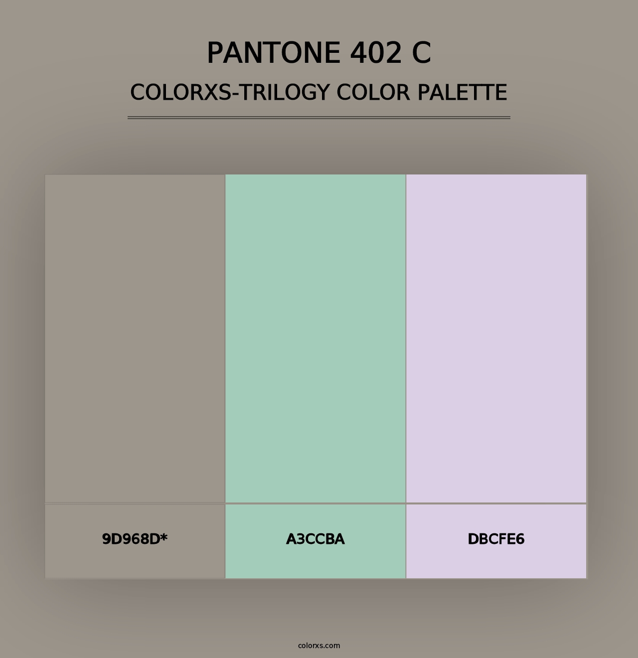 PANTONE 402 C - Colorxs Trilogy Palette