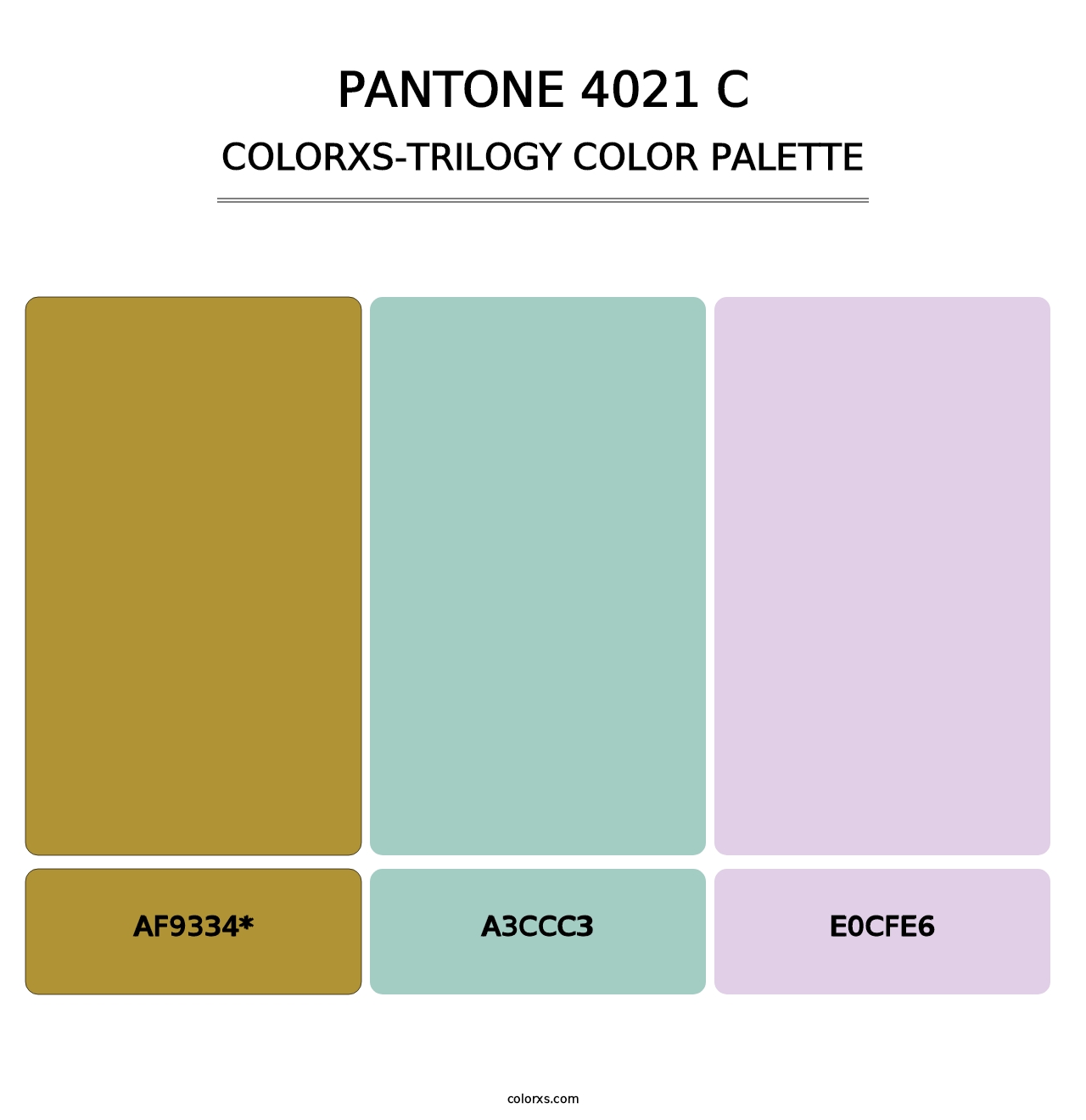 PANTONE 4021 C - Colorxs Trilogy Palette