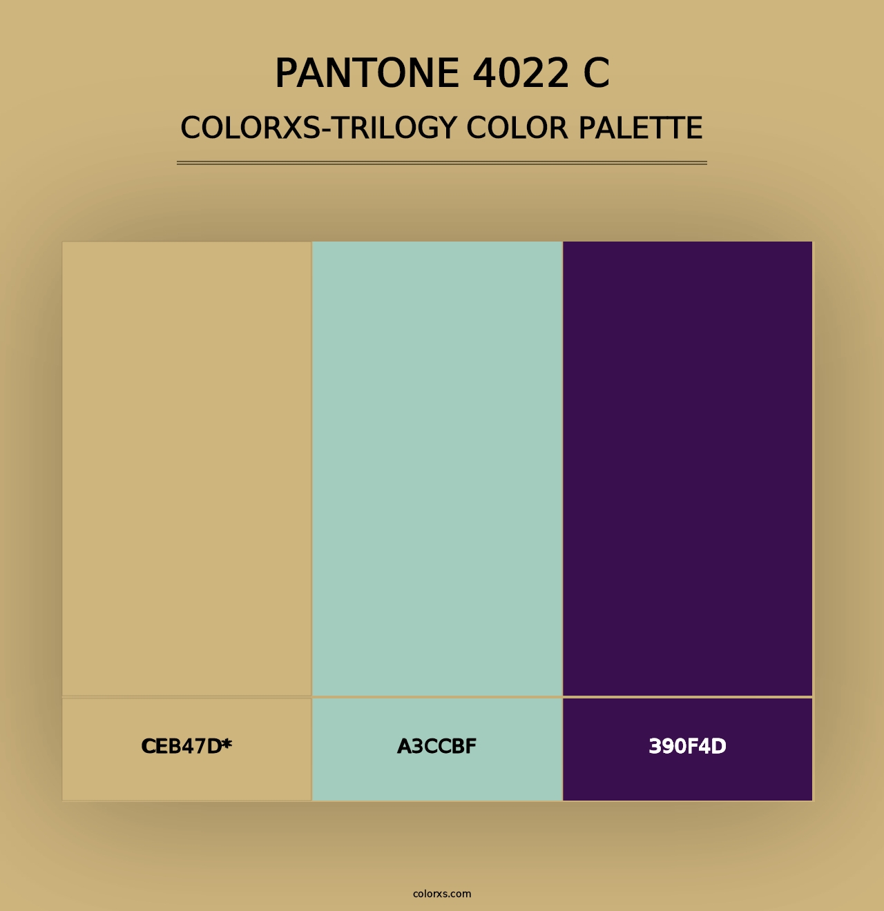 PANTONE 4022 C - Colorxs Trilogy Palette