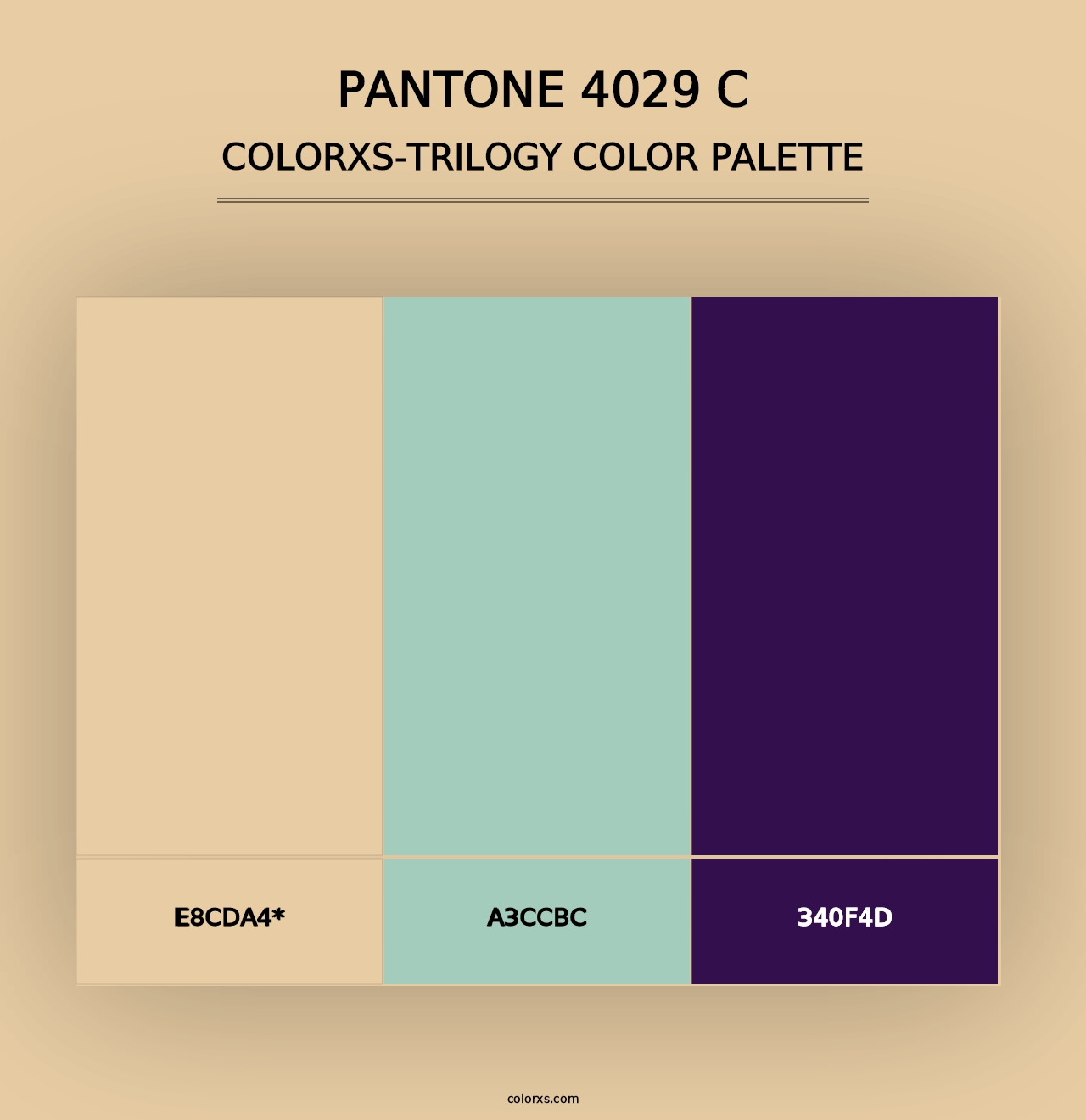 PANTONE 4029 C - Colorxs Trilogy Palette