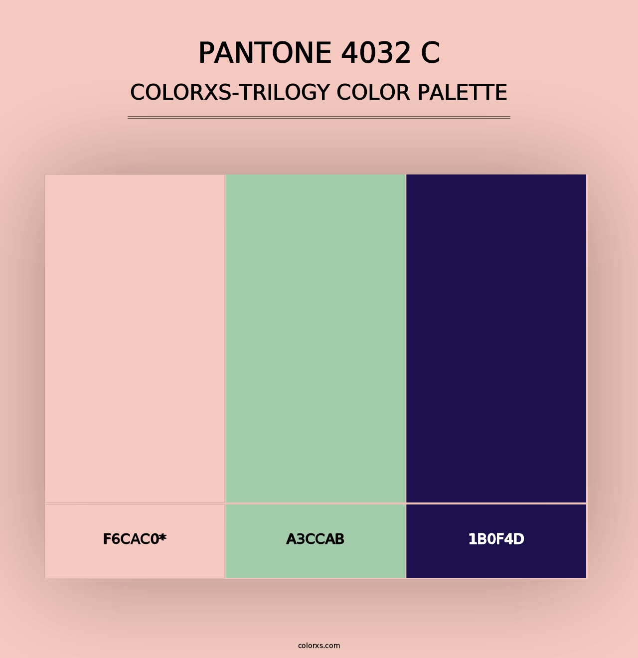 PANTONE 4032 C - Colorxs Trilogy Palette