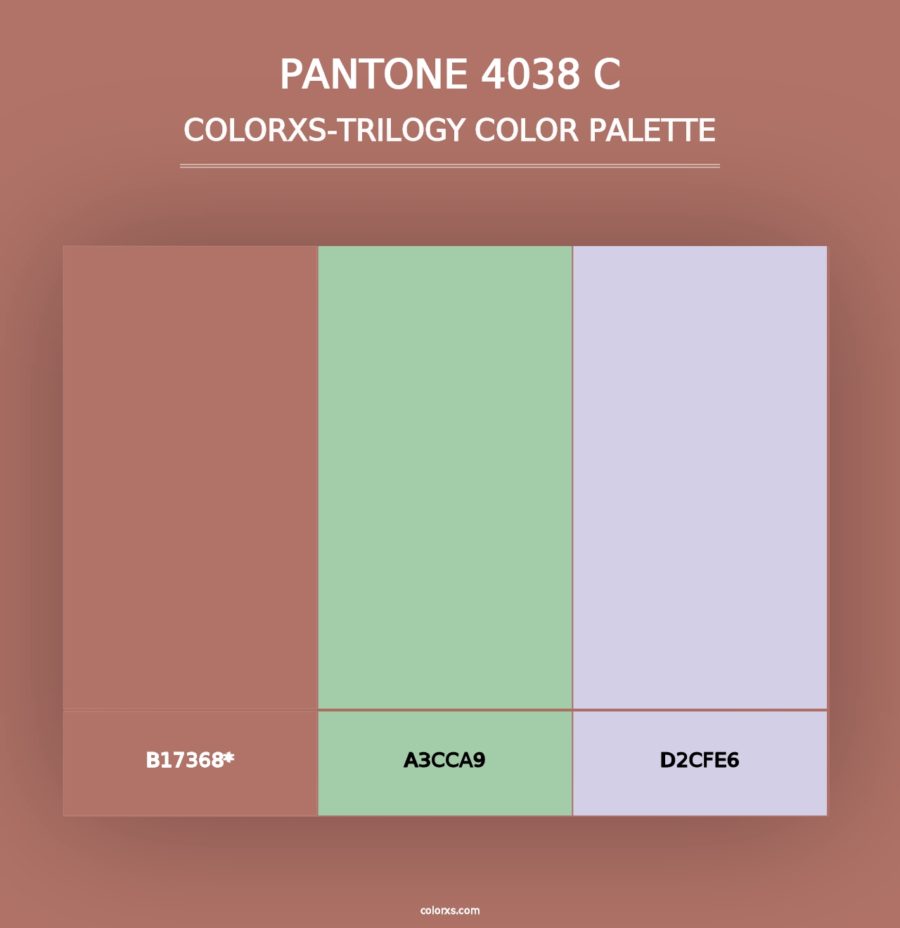 PANTONE 4038 C - Colorxs Trilogy Palette