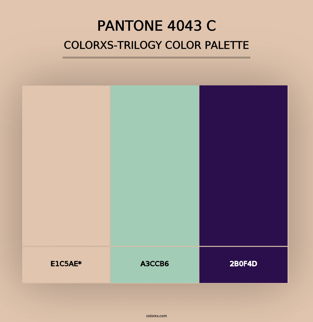 PANTONE 4043 C - Colorxs Trilogy Palette