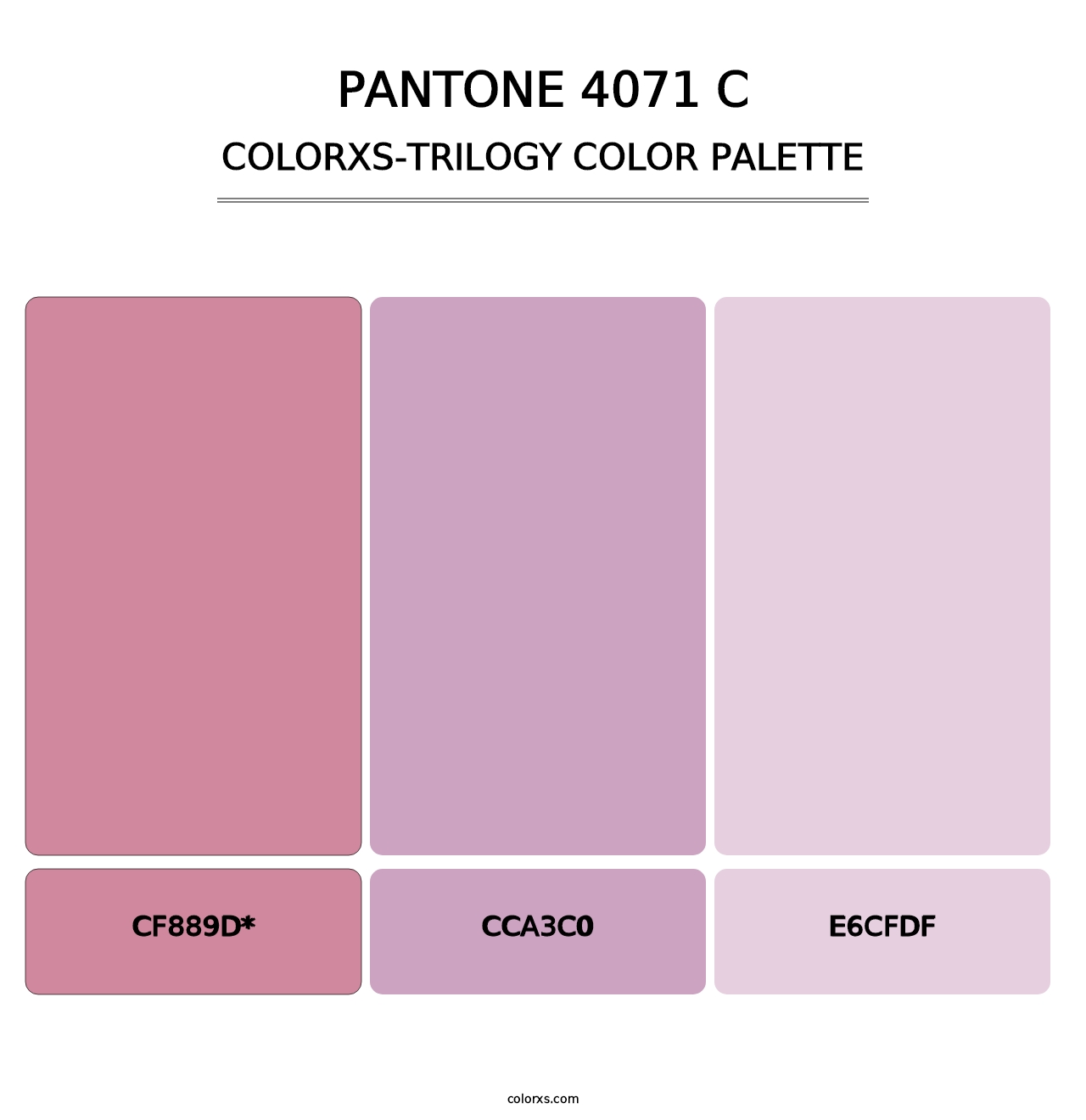 PANTONE 4071 C - Colorxs Trilogy Palette