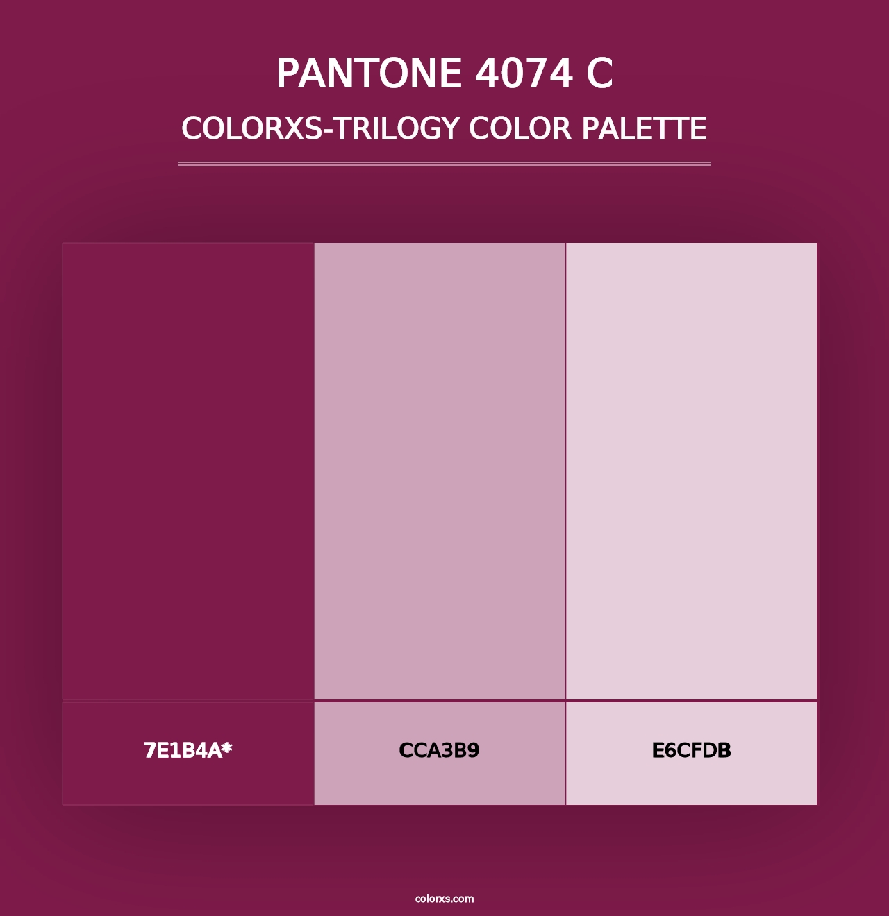 PANTONE 4074 C - Colorxs Trilogy Palette