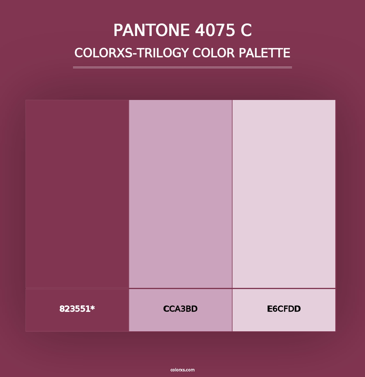 PANTONE 4075 C - Colorxs Trilogy Palette