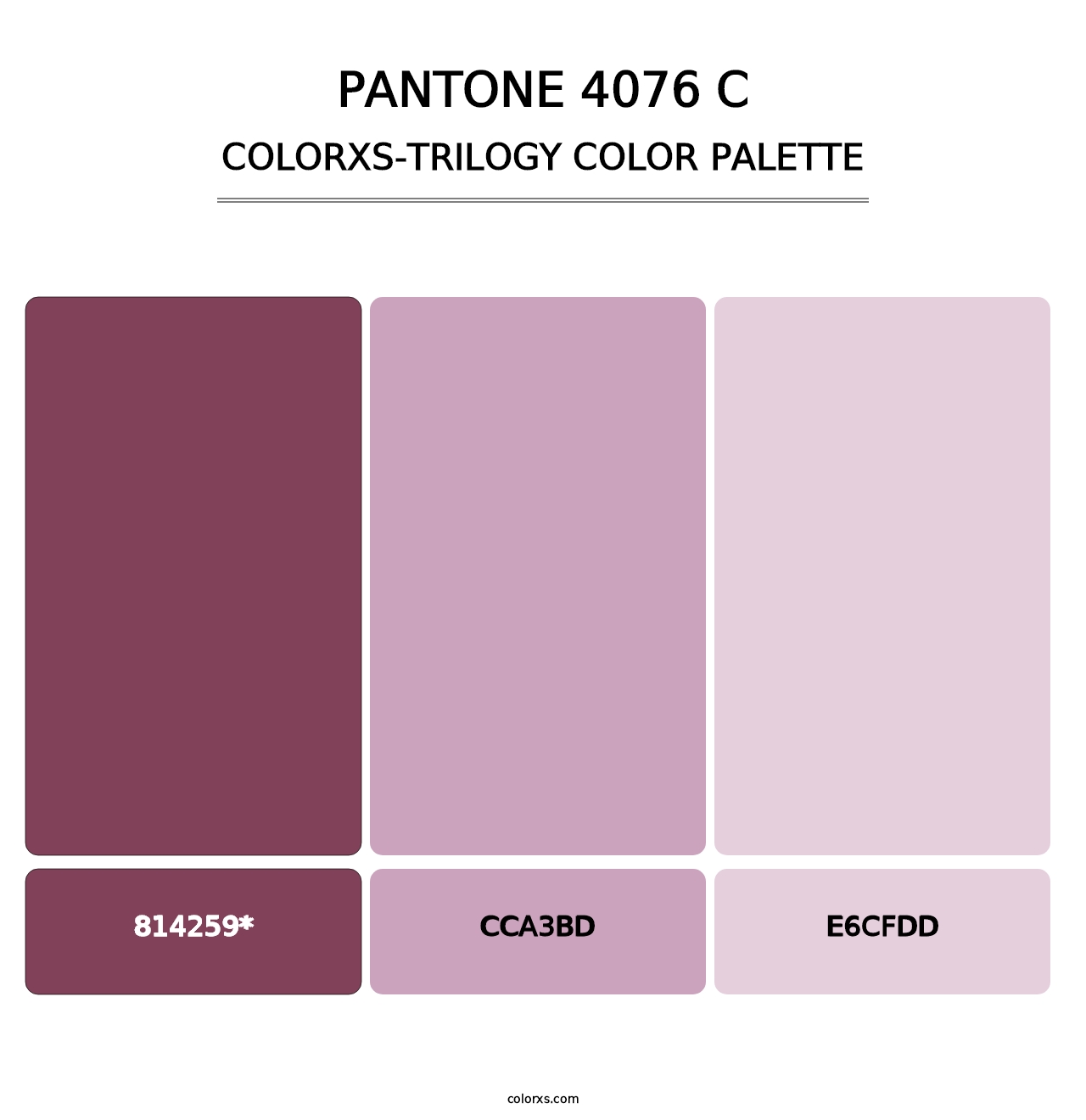 PANTONE 4076 C - Colorxs Trilogy Palette