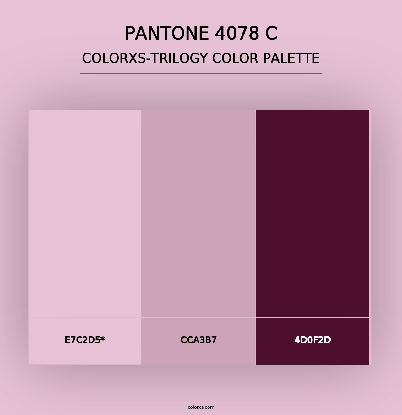 PANTONE 4078 C - Colorxs Trilogy Palette