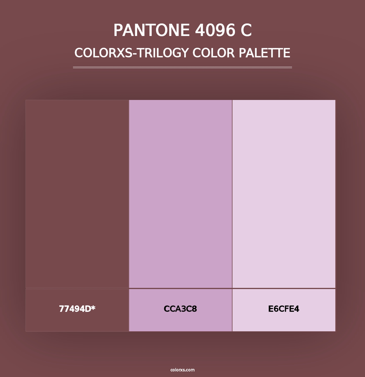 PANTONE 4096 C - Colorxs Trilogy Palette