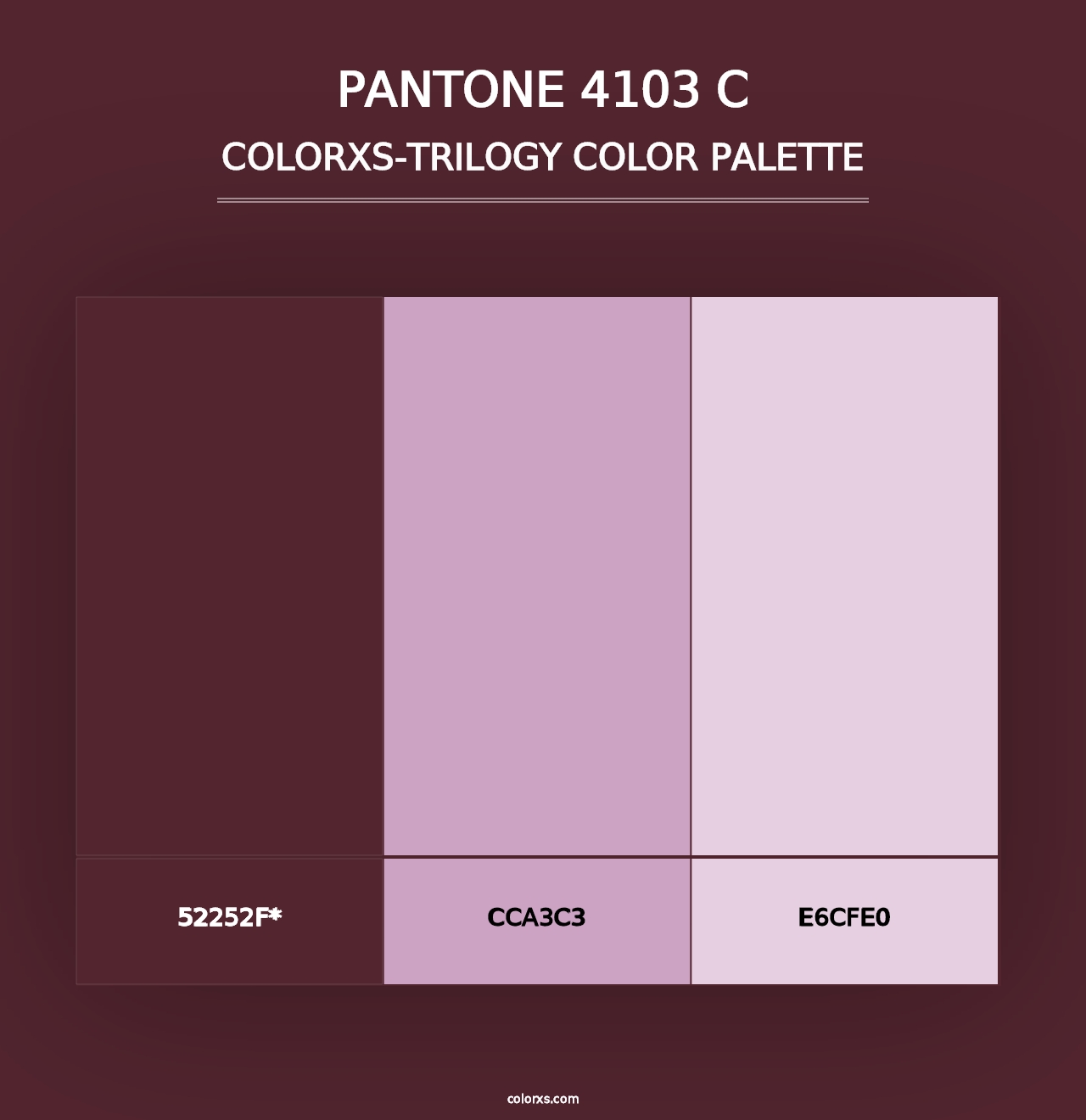 PANTONE 4103 C - Colorxs Trilogy Palette