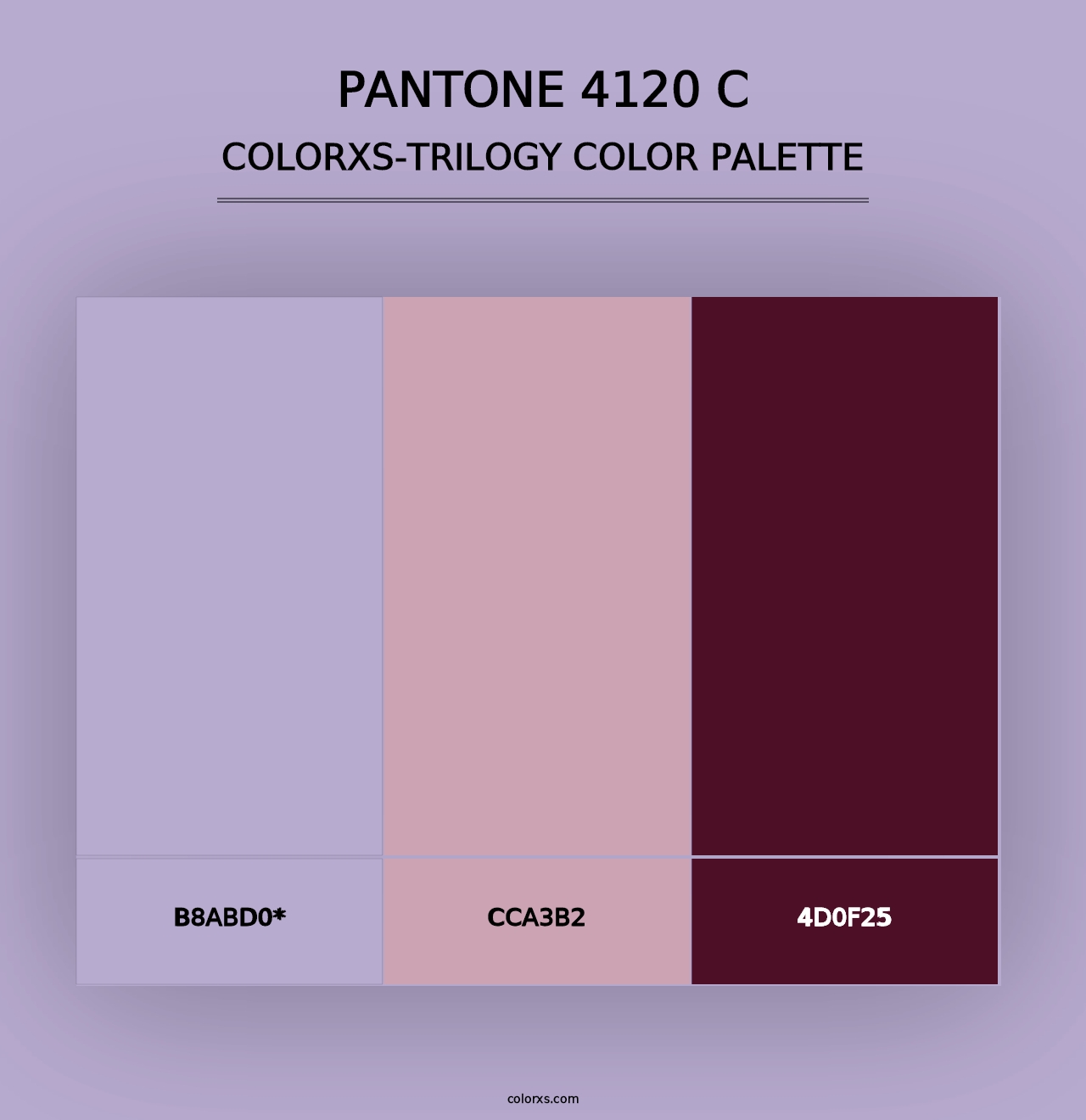 PANTONE 4120 C - Colorxs Trilogy Palette