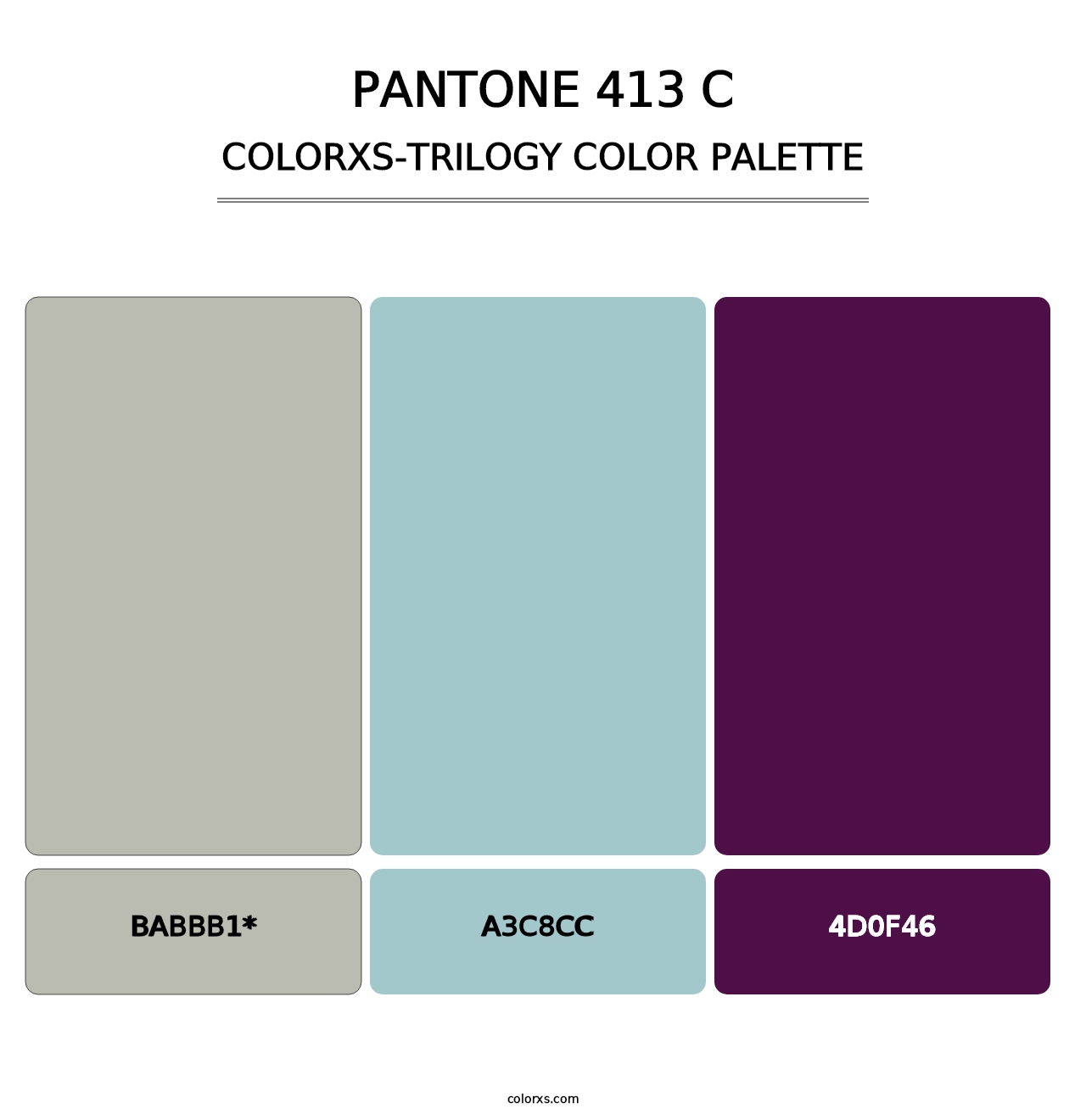 PANTONE 413 C - Colorxs Trilogy Palette