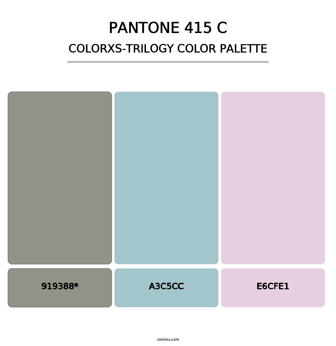 PANTONE 415 C - Colorxs Trilogy Palette