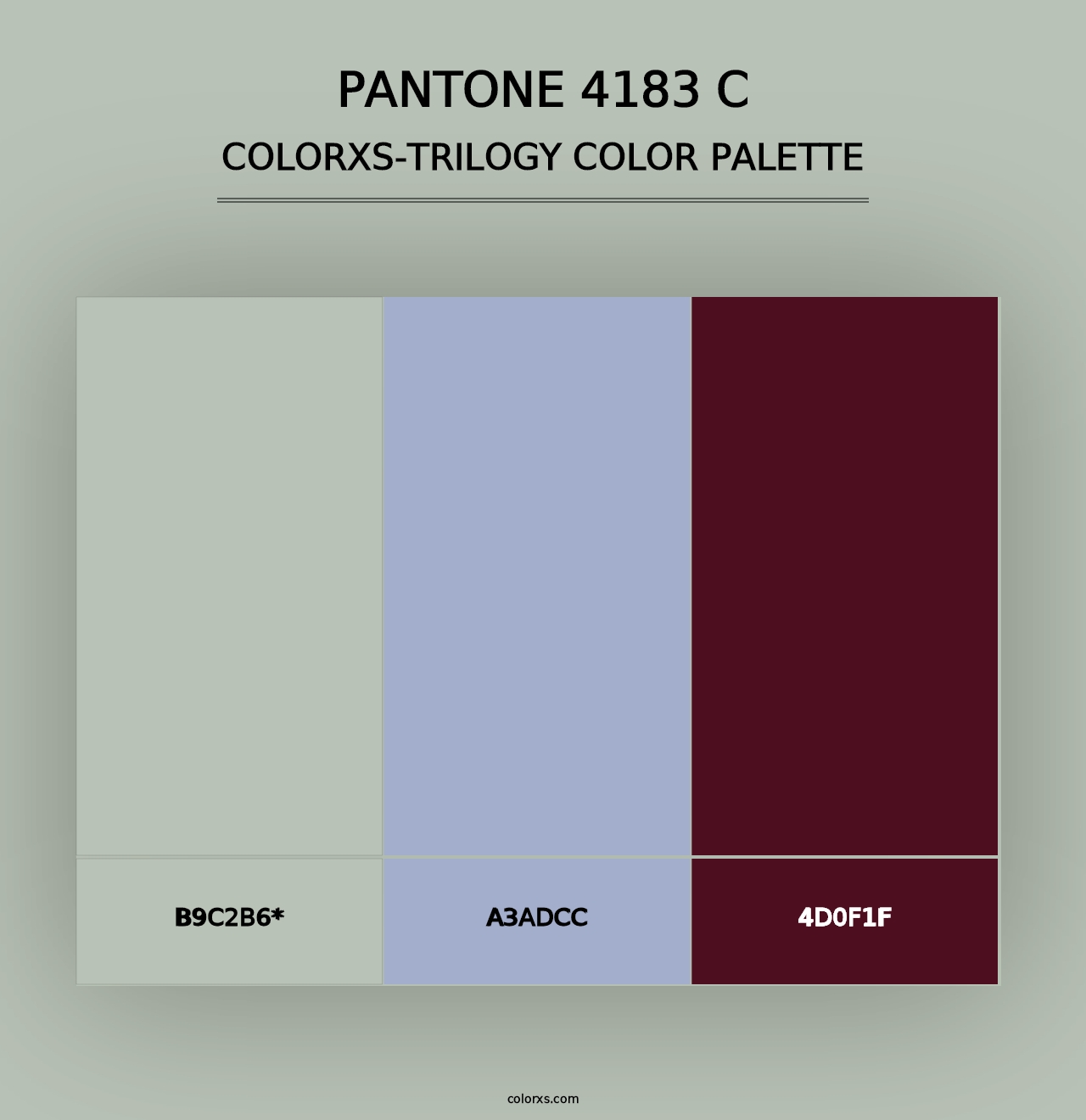 PANTONE 4183 C - Colorxs Trilogy Palette