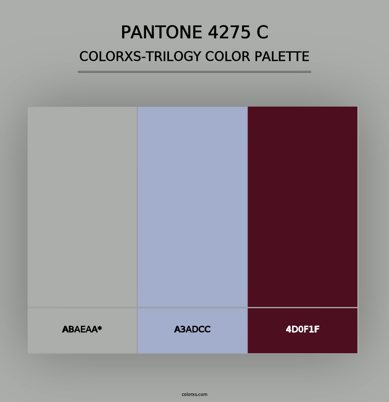 PANTONE 4275 C - Colorxs Trilogy Palette