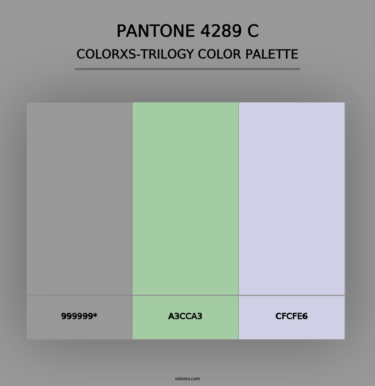 PANTONE 4289 C - Colorxs Trilogy Palette