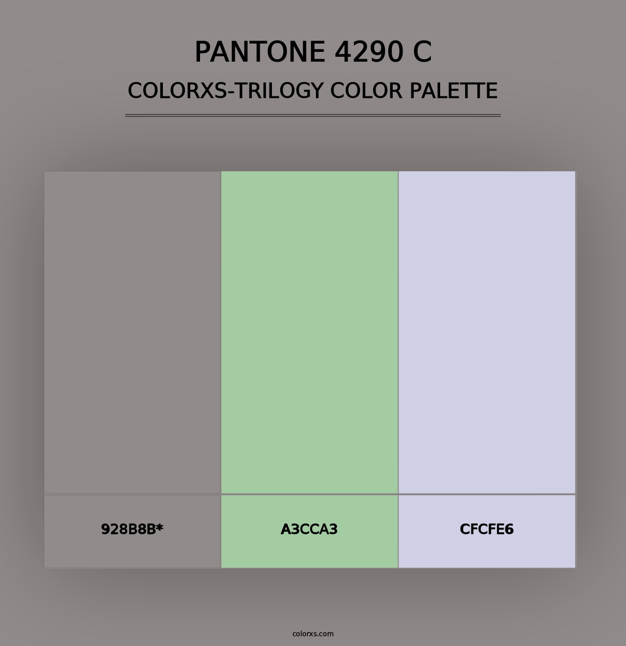 PANTONE 4290 C - Colorxs Trilogy Palette