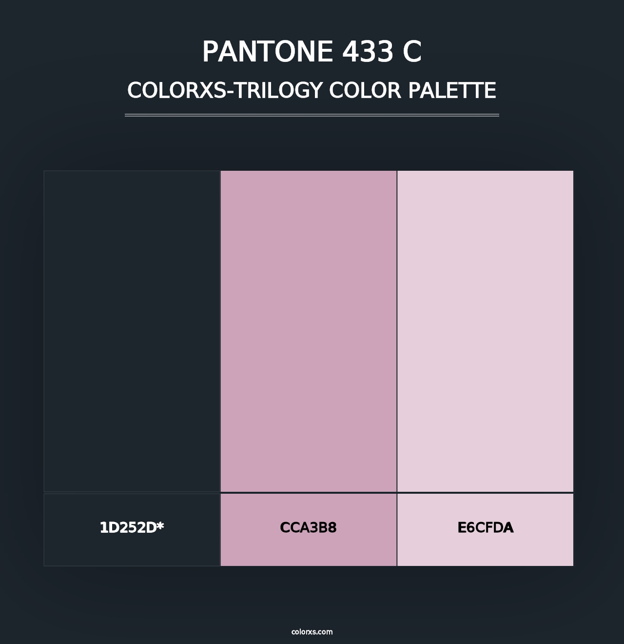 PANTONE 433 C - Colorxs Trilogy Palette