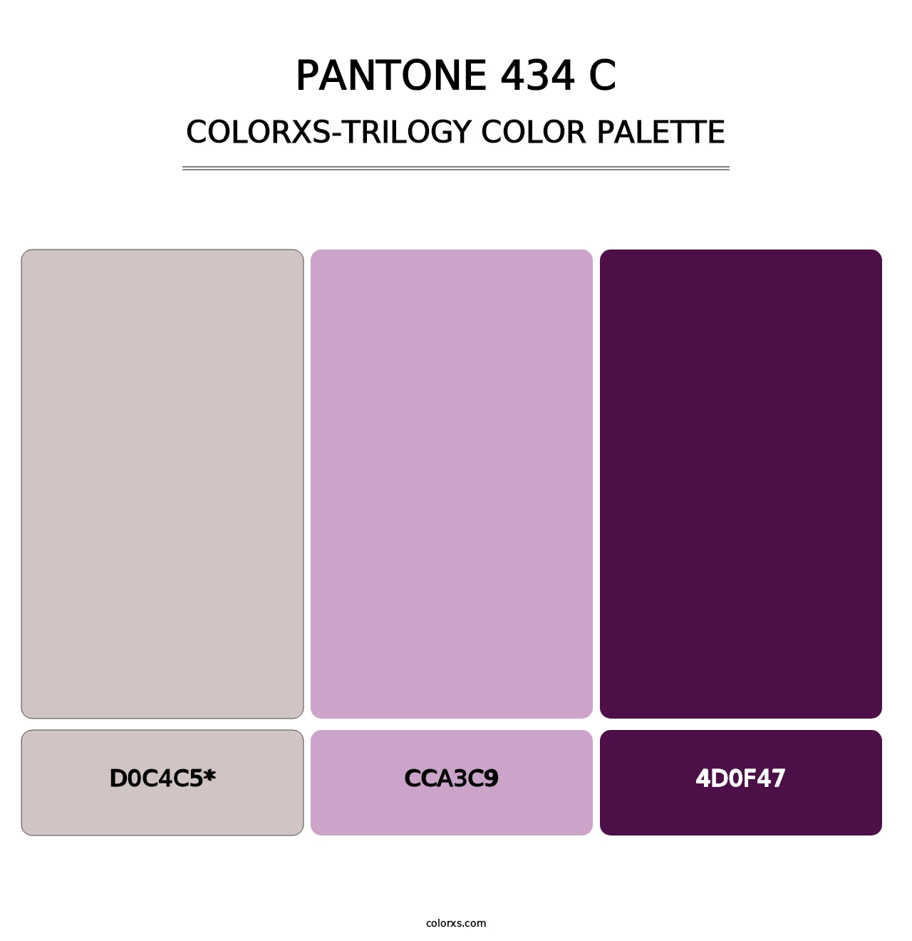 PANTONE 434 C - Colorxs Trilogy Palette