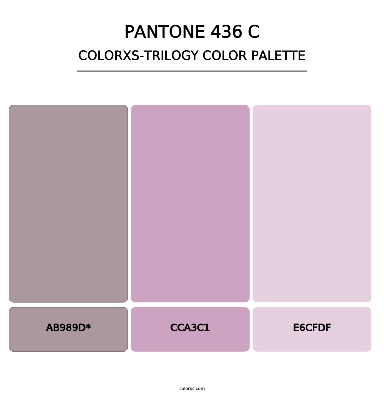 PANTONE 436 C - Colorxs Trilogy Palette