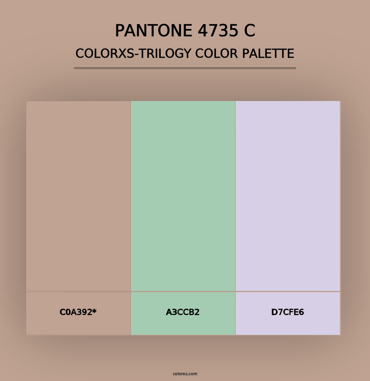 PANTONE 4735 C - Colorxs Trilogy Palette