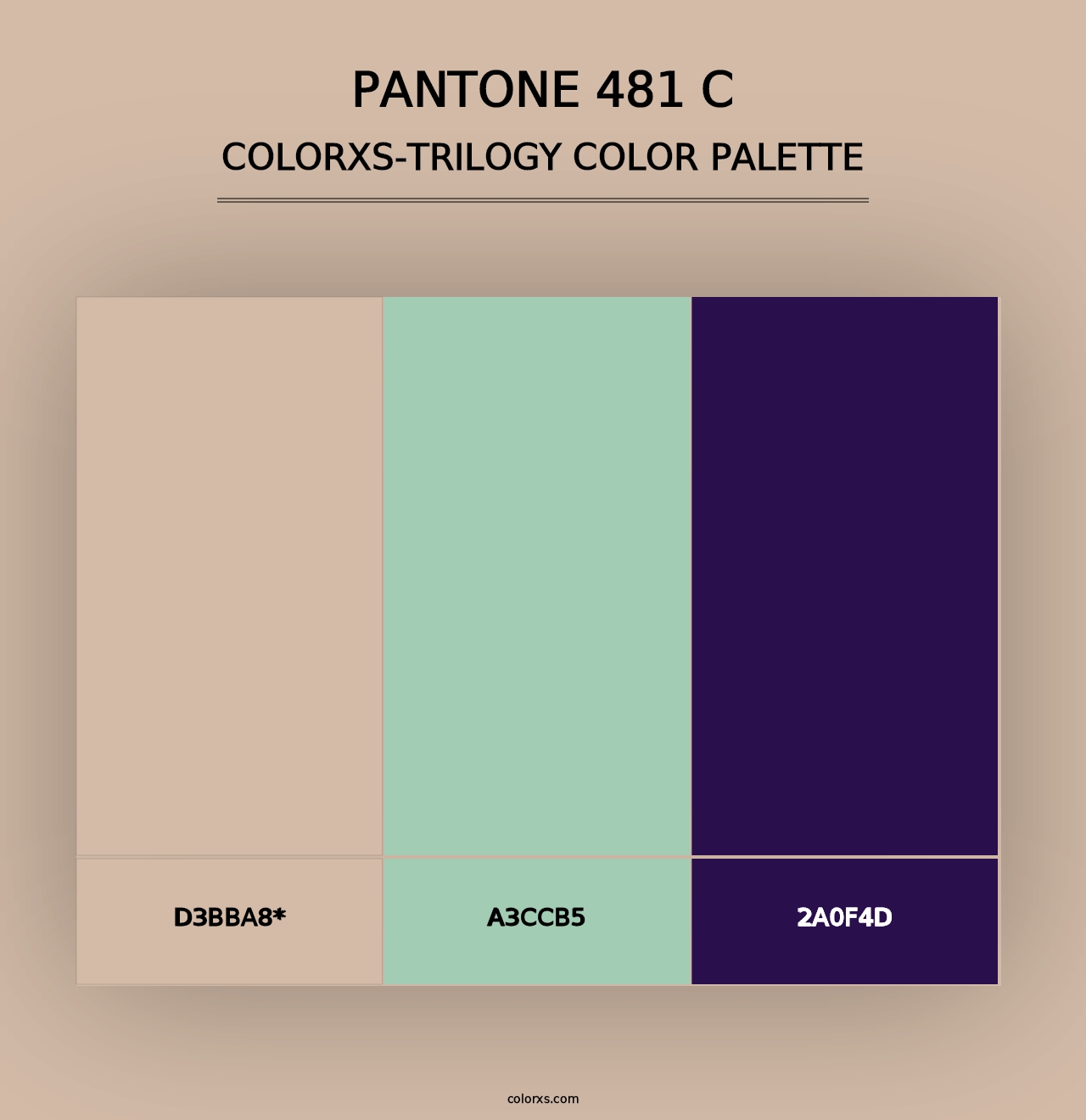 PANTONE 481 C - Colorxs Trilogy Palette