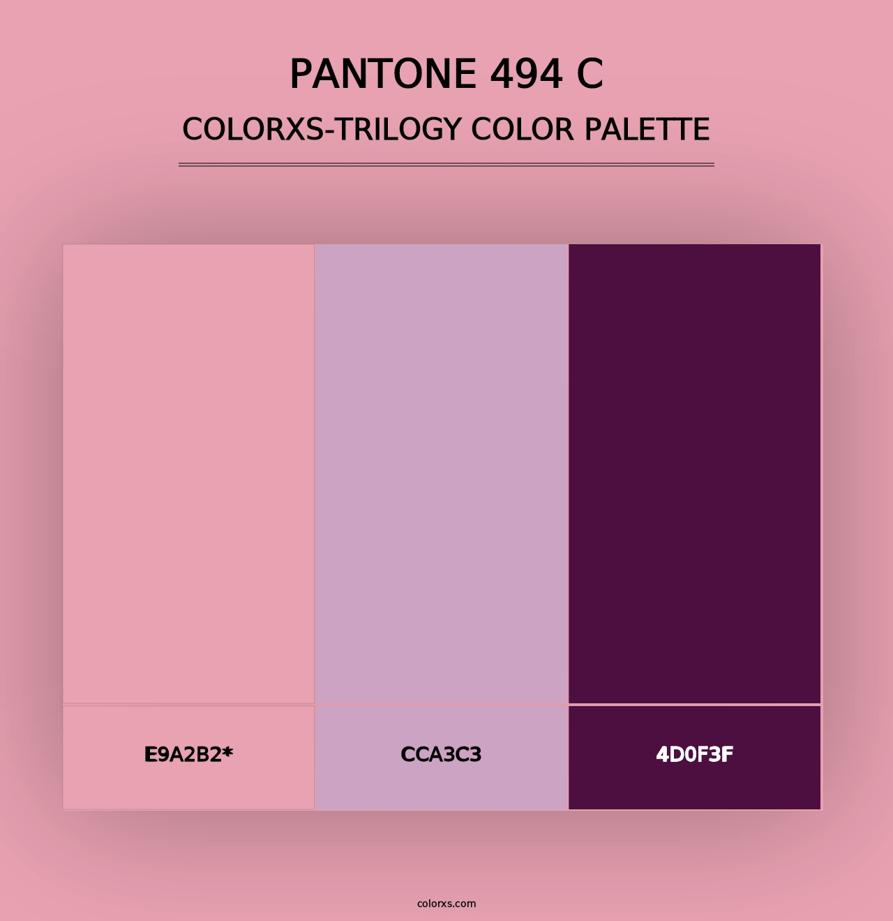 PANTONE 494 C - Colorxs Trilogy Palette