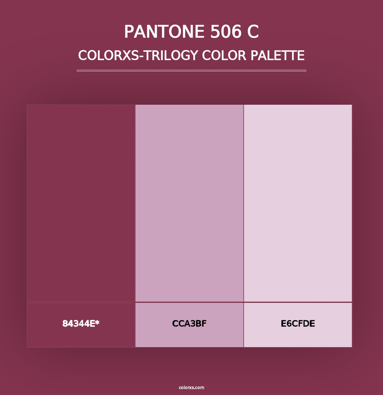 PANTONE 506 C - Colorxs Trilogy Palette